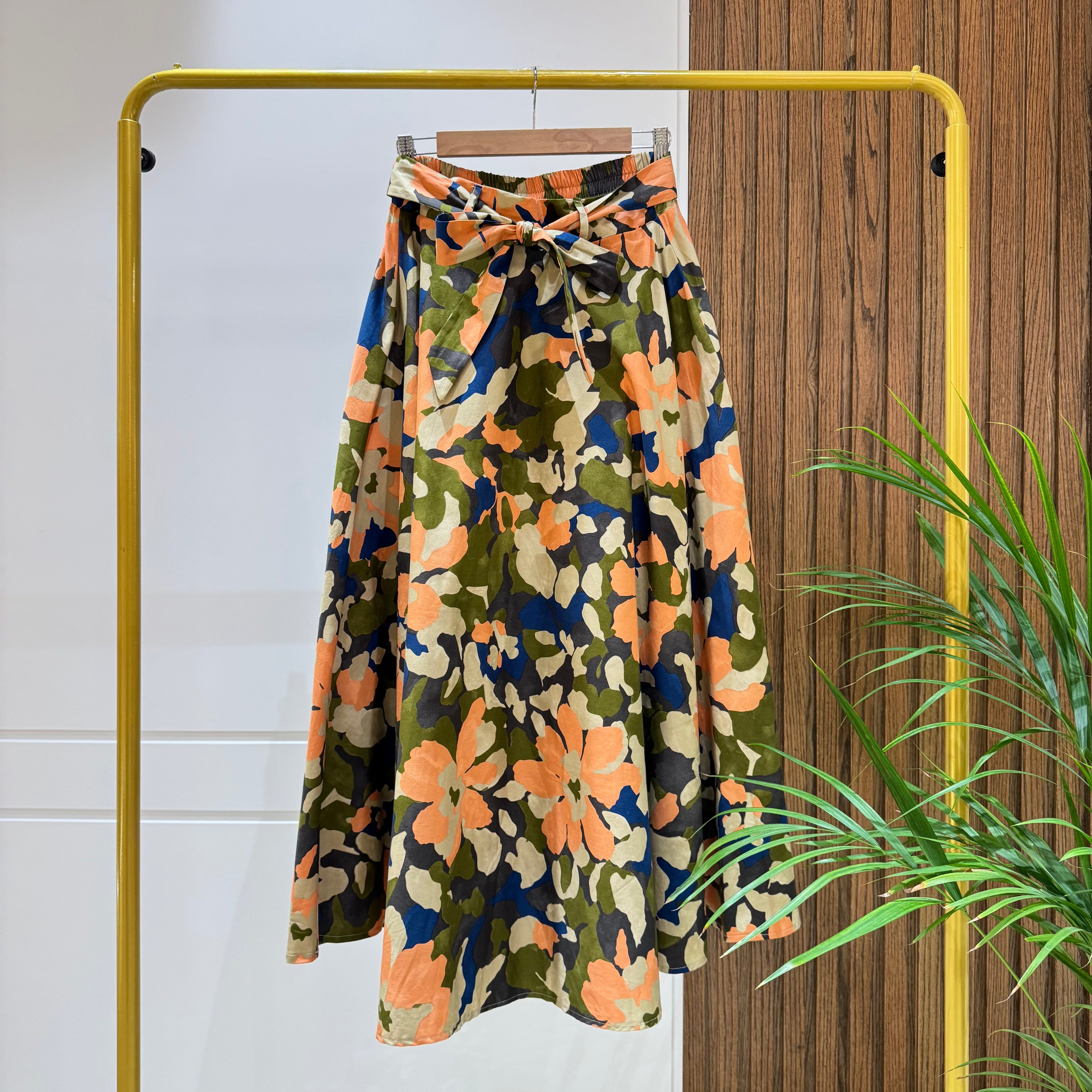 Skirt-Cotton Polyester-OLIVE