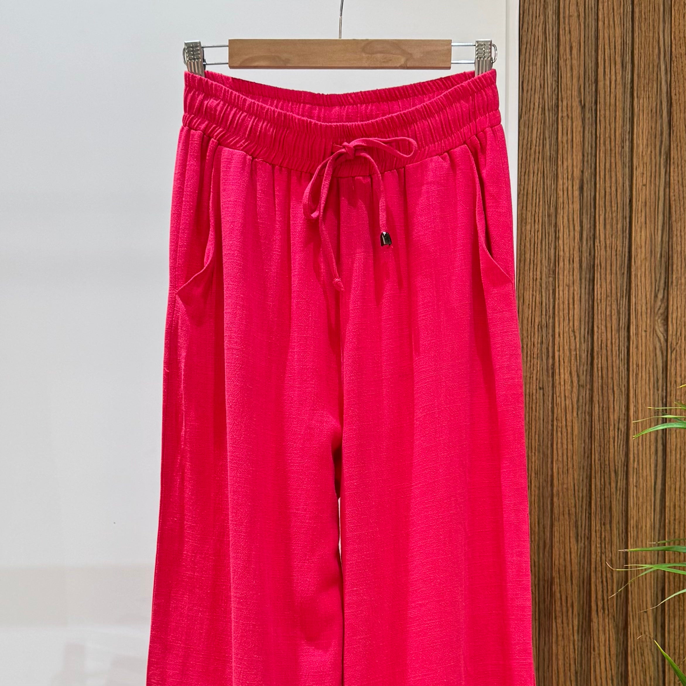 Trousers-Linen-FUCHSIA