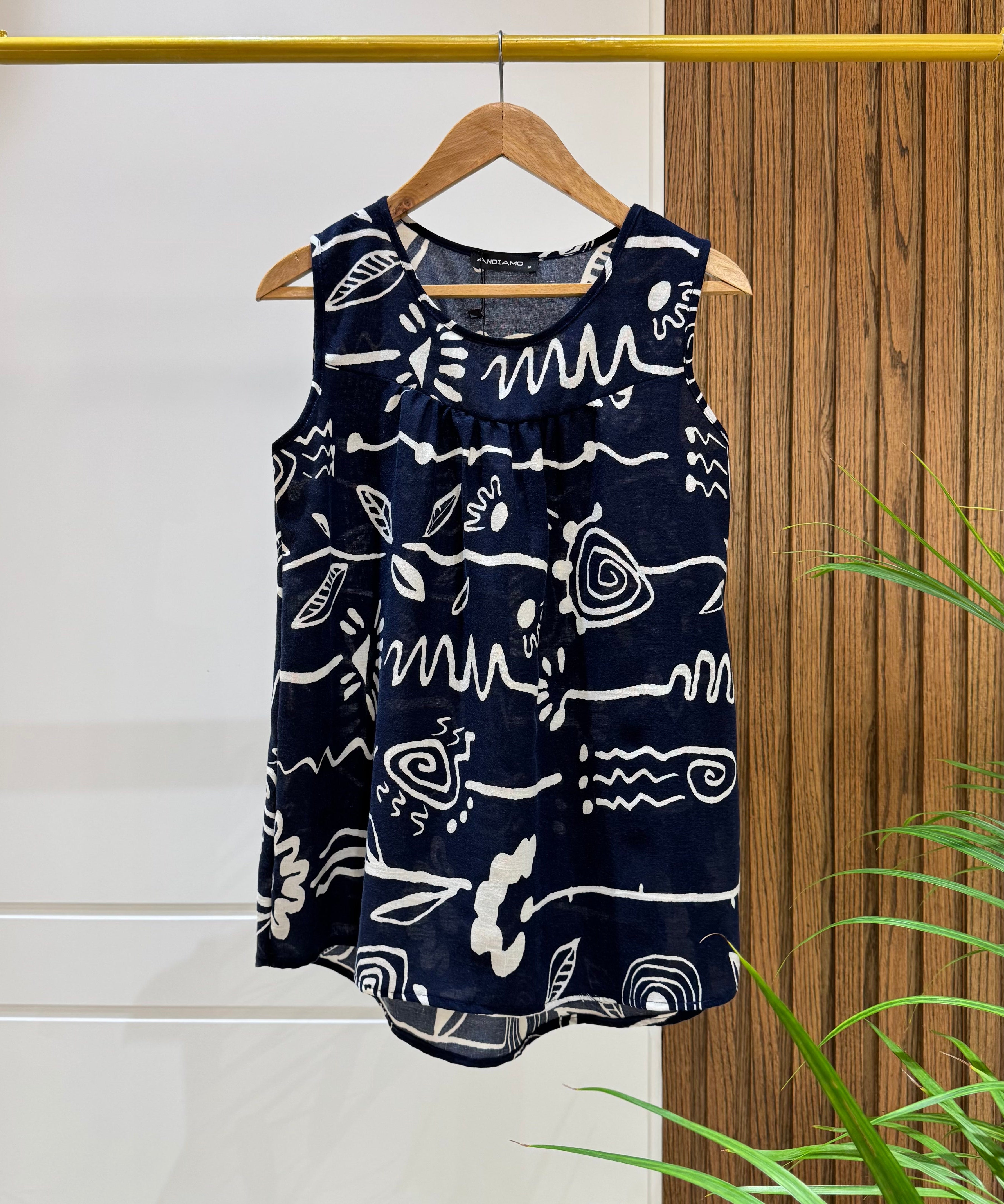 blouse-Linen-NAVY