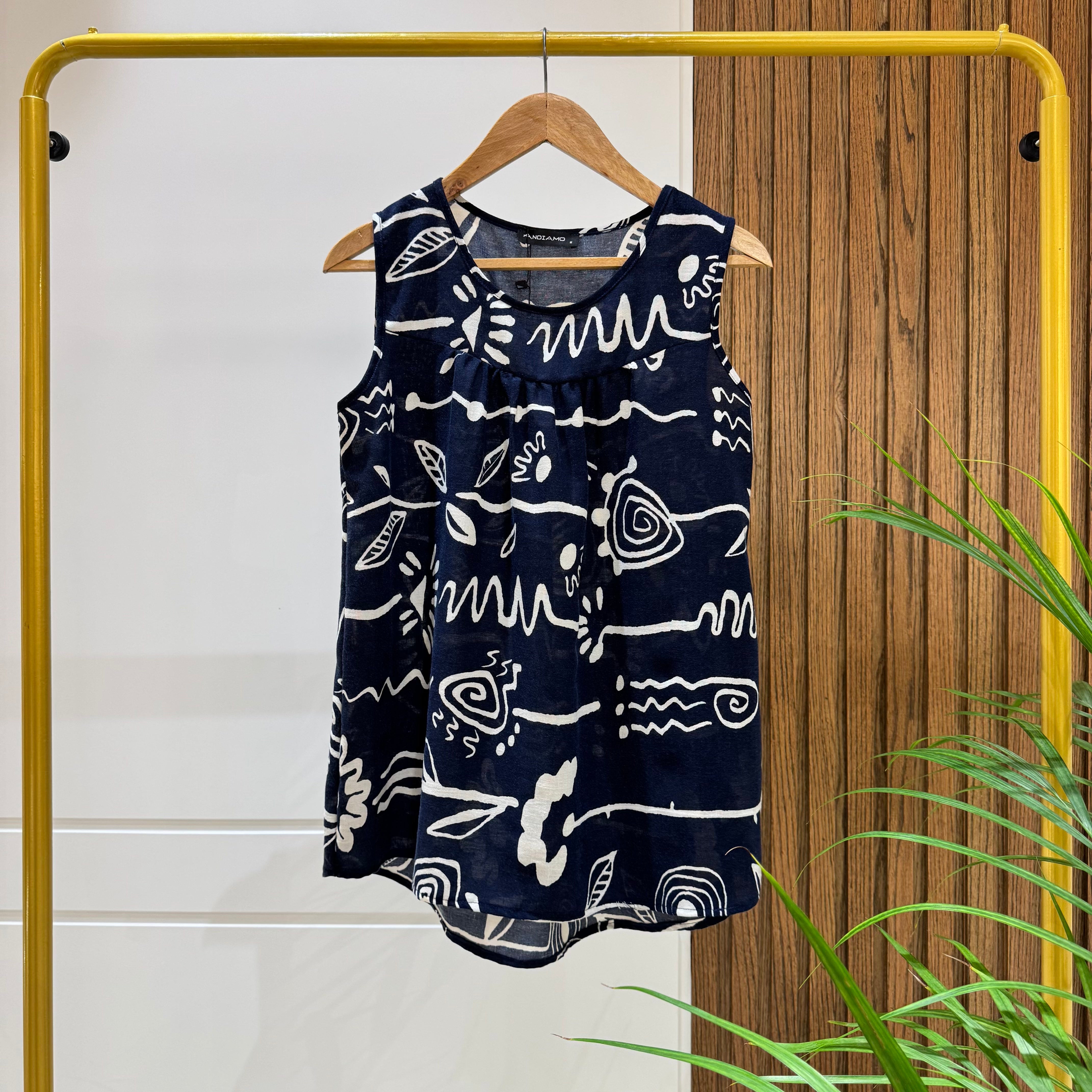 blouse-Linen-NAVY