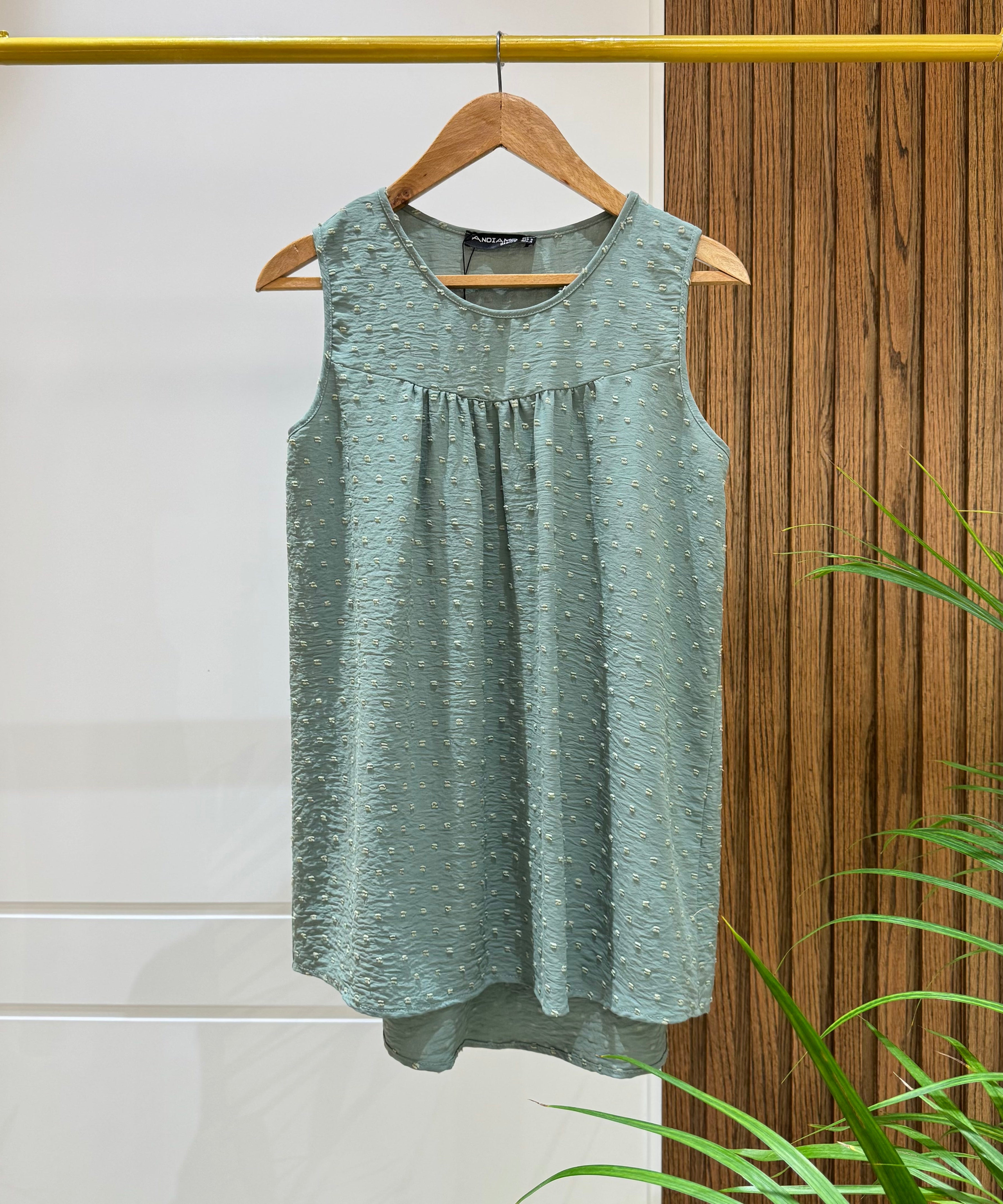 Blouse Cotton Viscose-GREEN