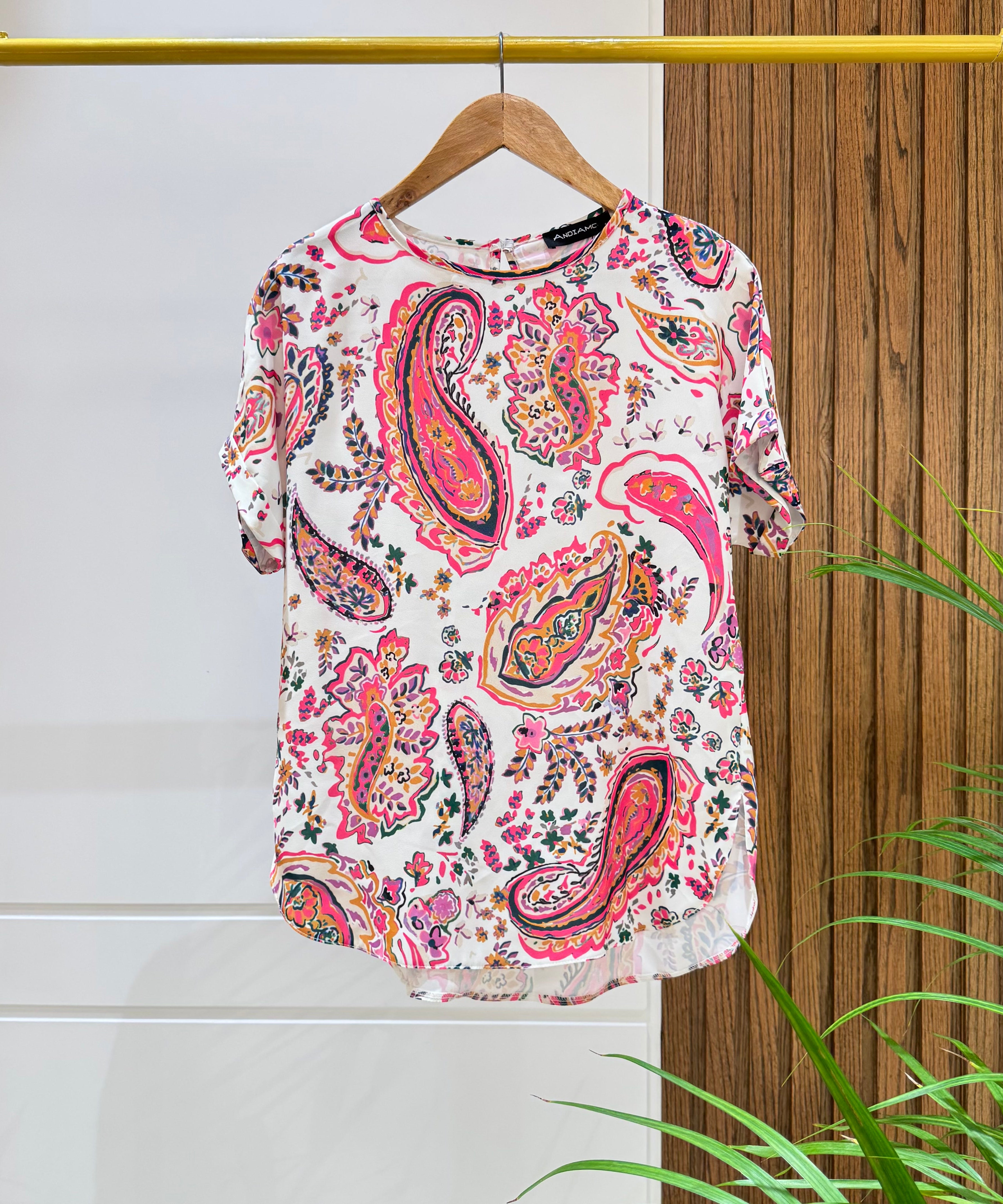 Blouse-Chiffon Crepe-FUSHIA