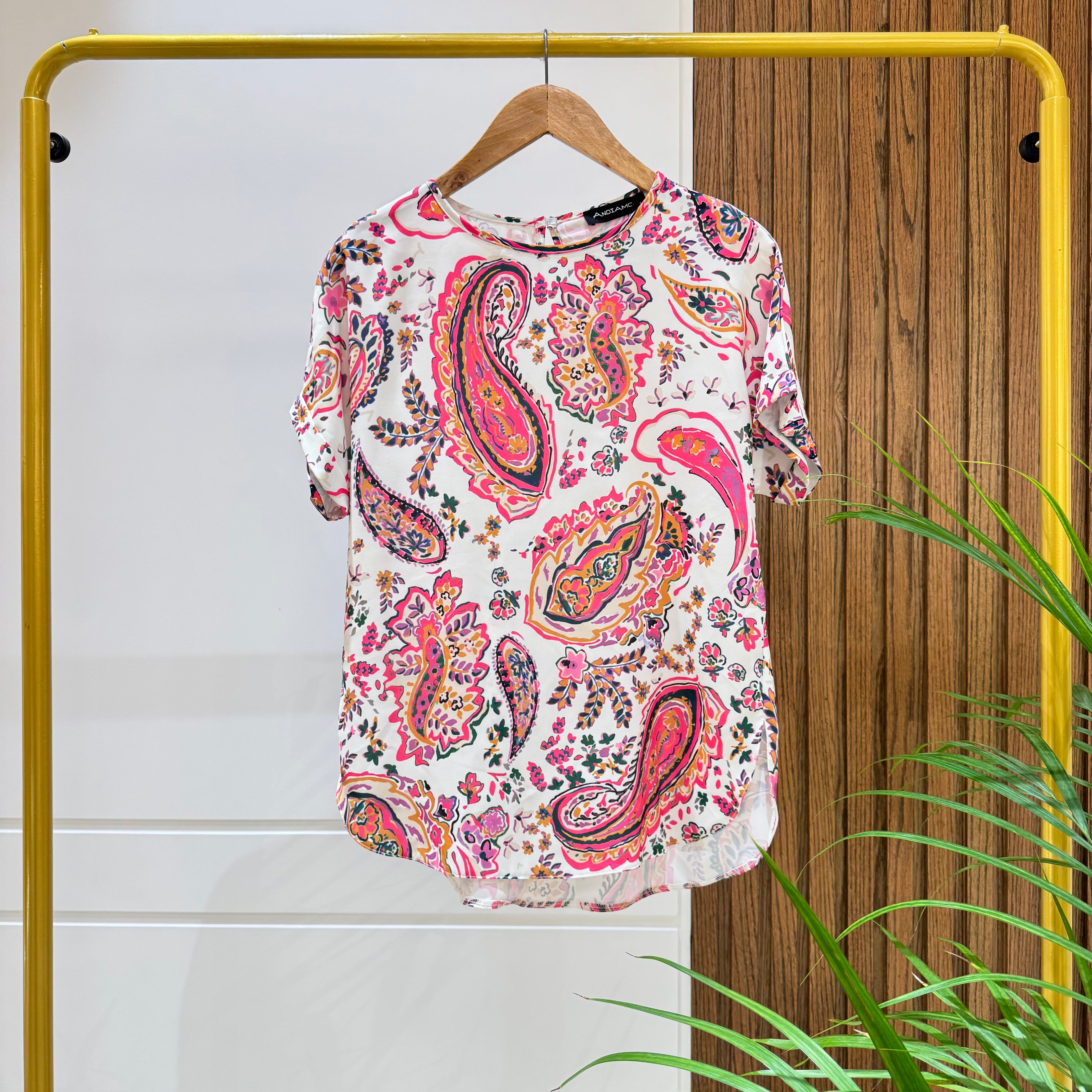 Blouse-Chiffon Crepe-FUSHIA