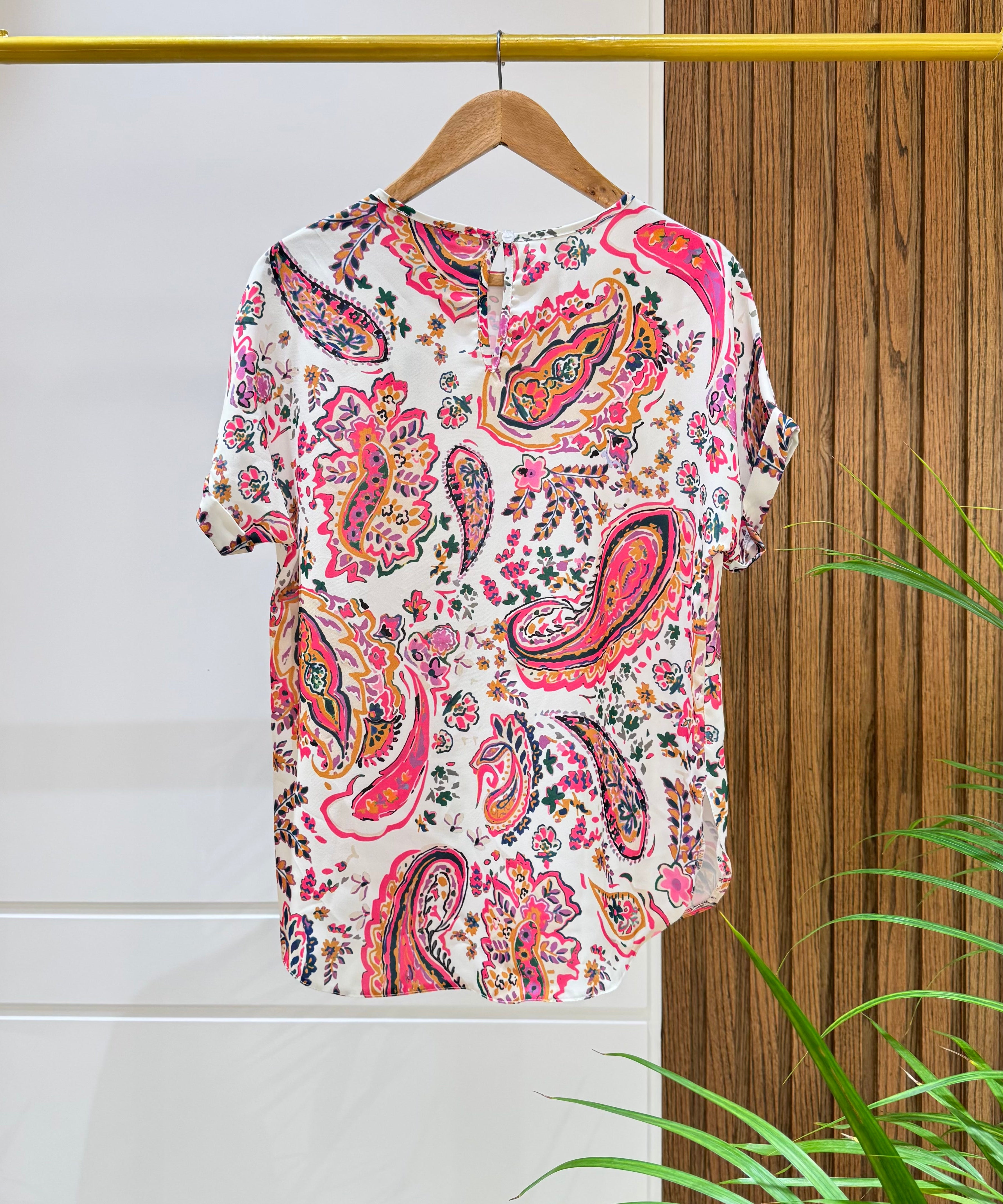 Blouse-Chiffon Crepe-FUSHIA