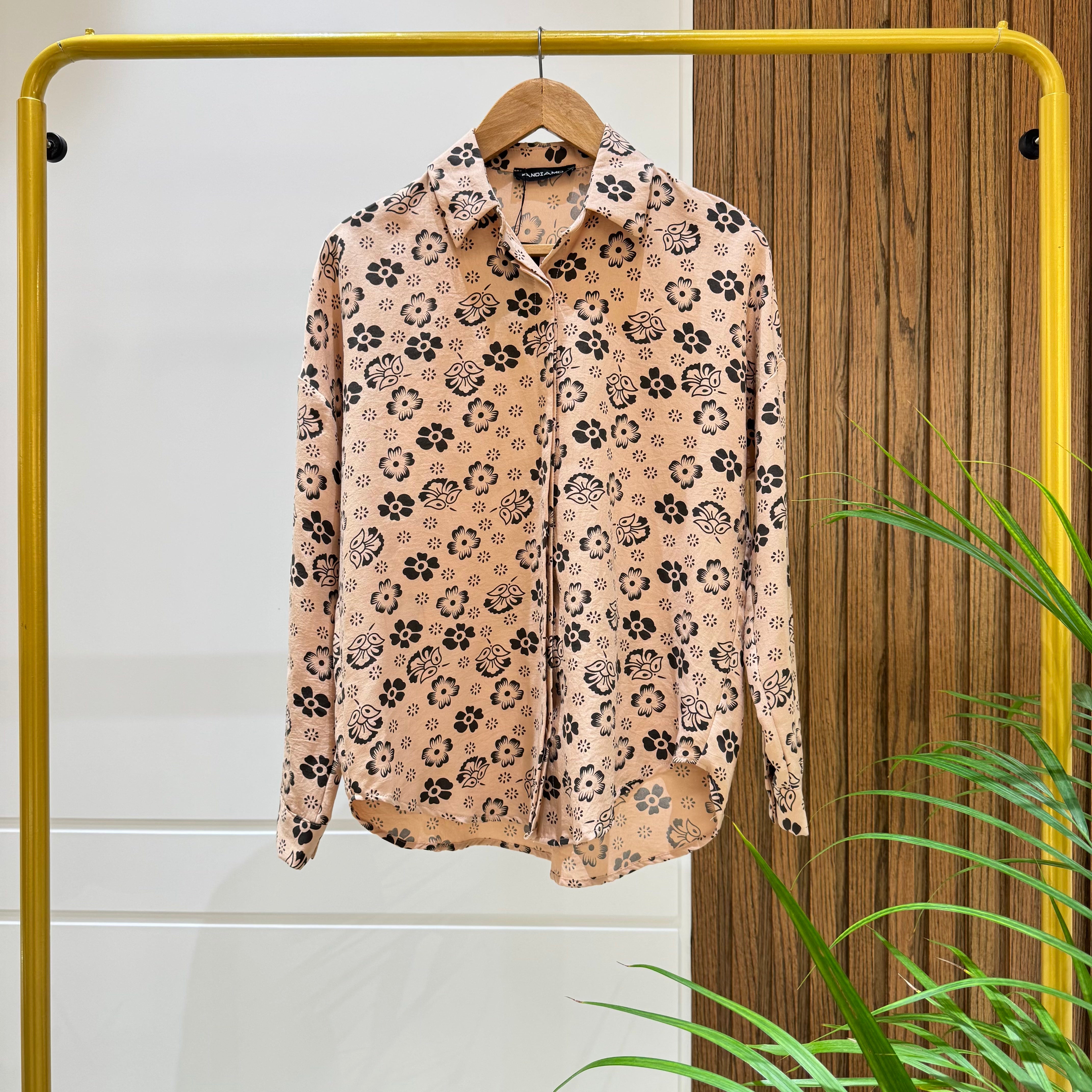 Shirt-Cotton Polyester-CAFEE