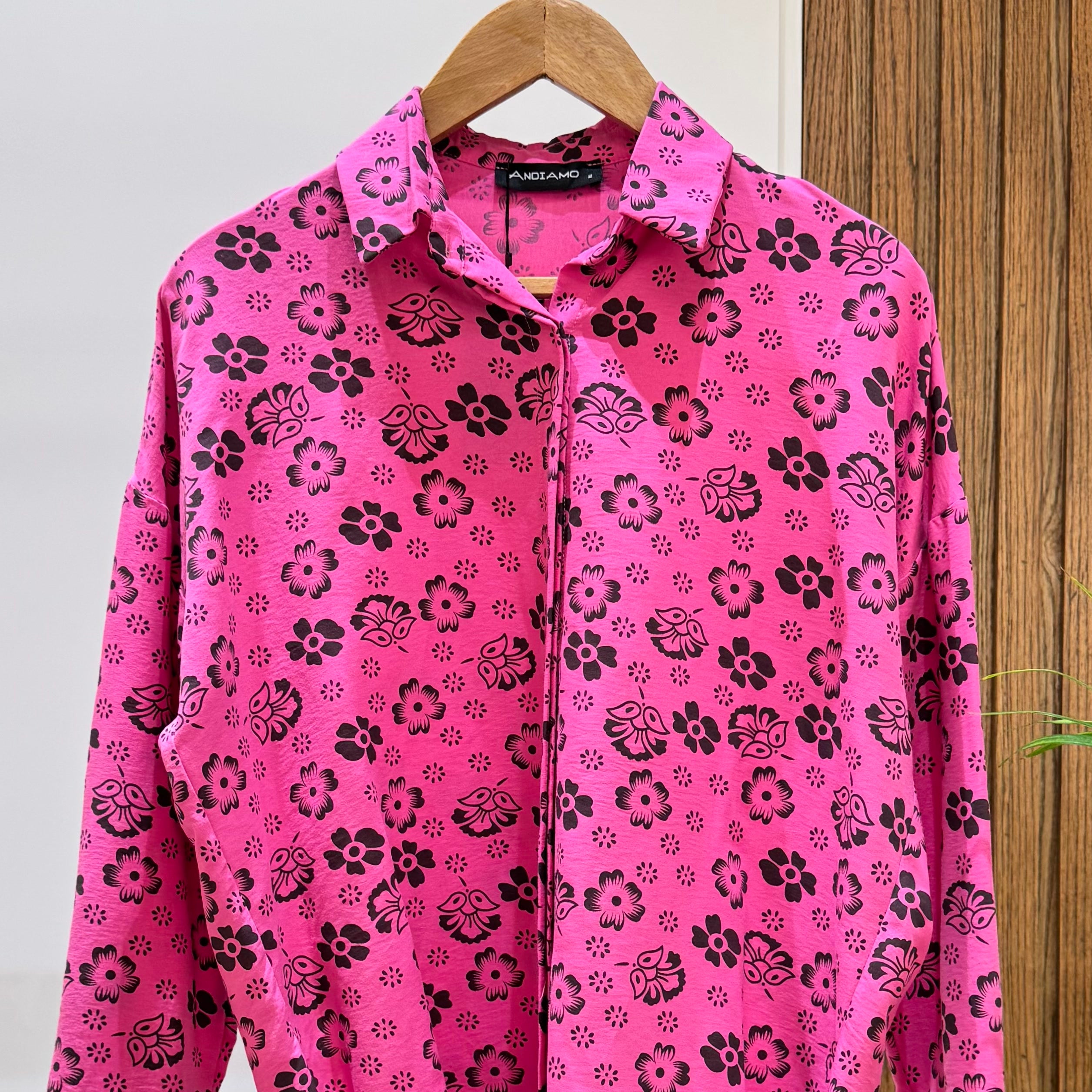 Shirt-Cotton Polyester-FUSHIA