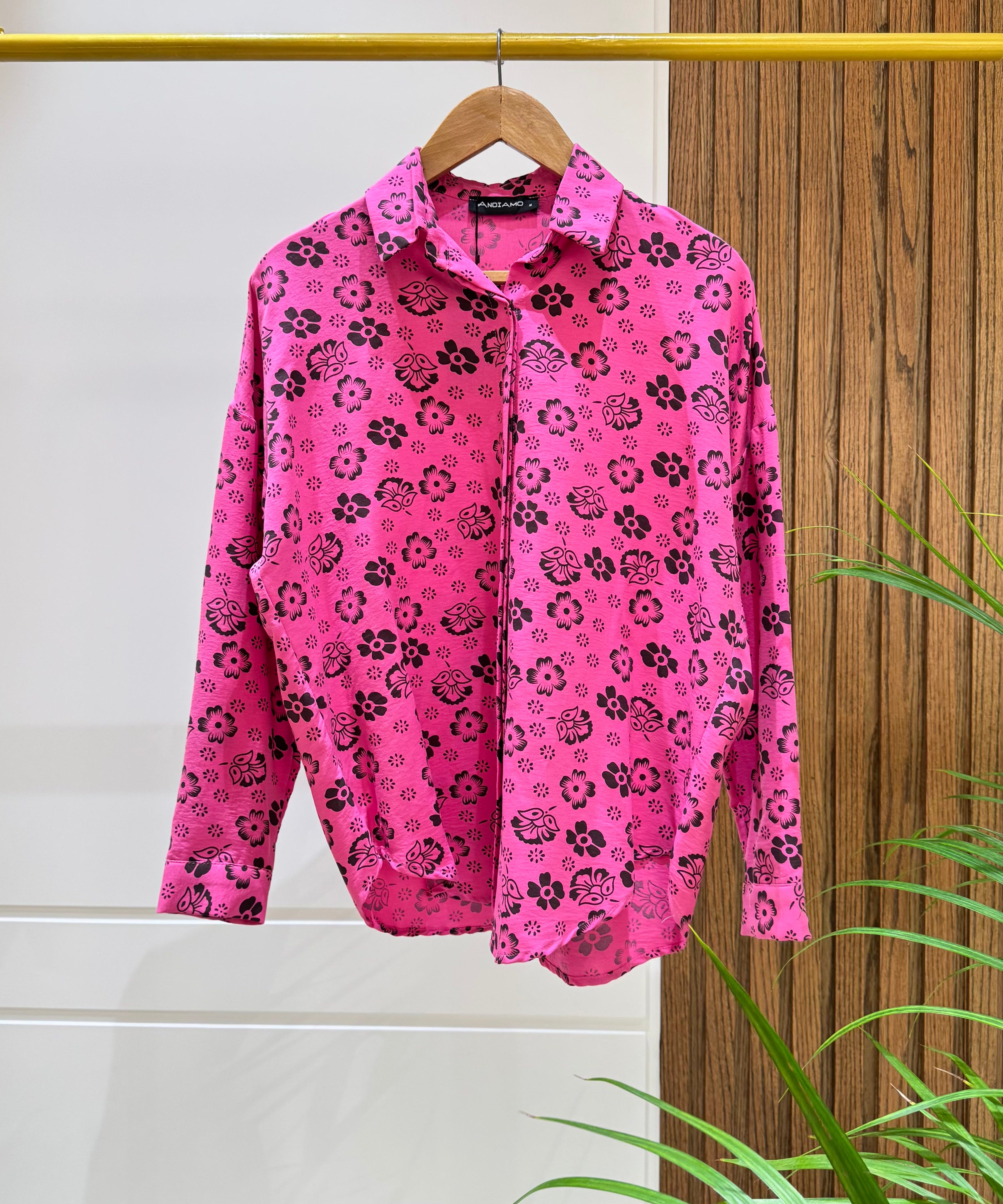 Shirt-Cotton Polyester-FUSHIA