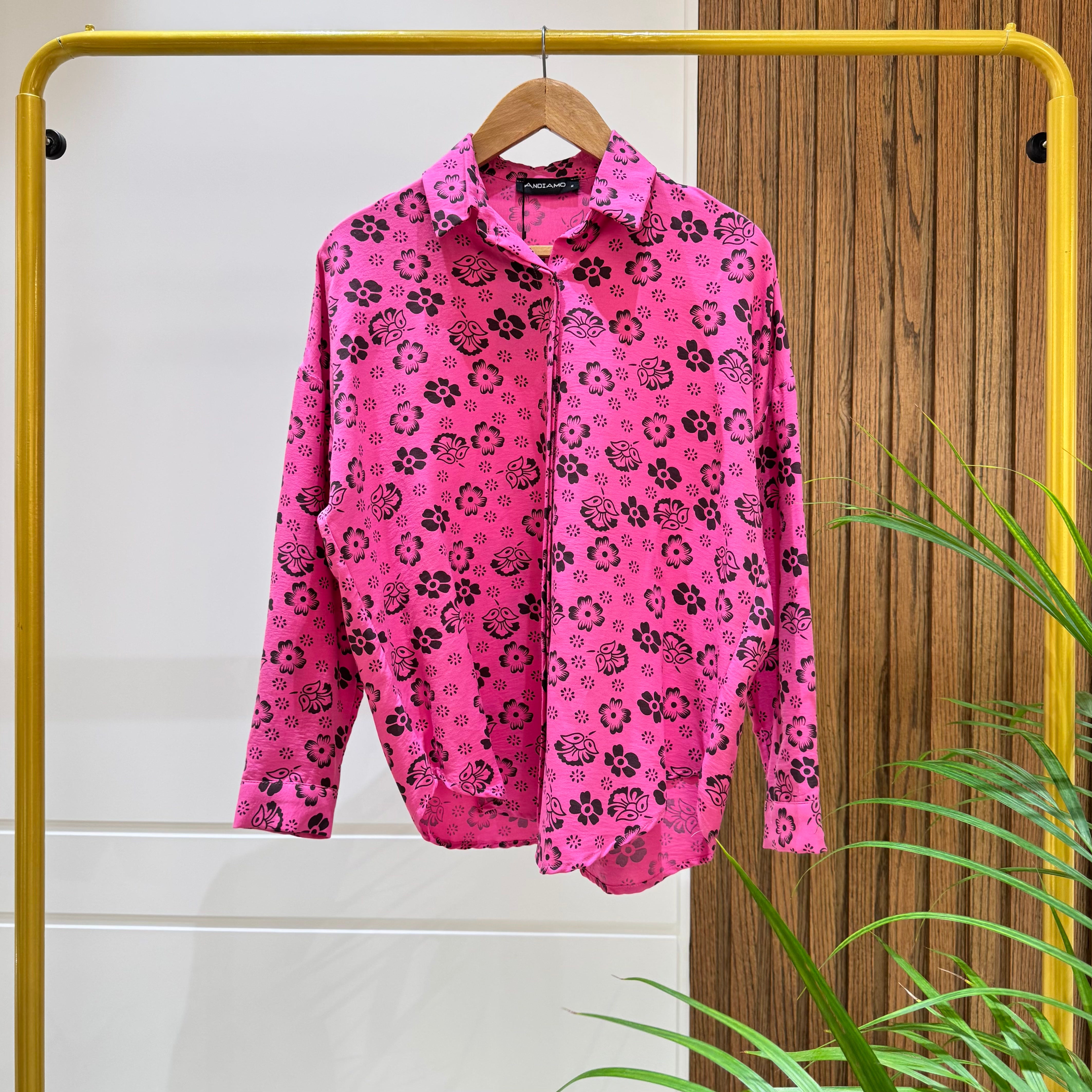 Shirt-Cotton Polyester-FUSHIA