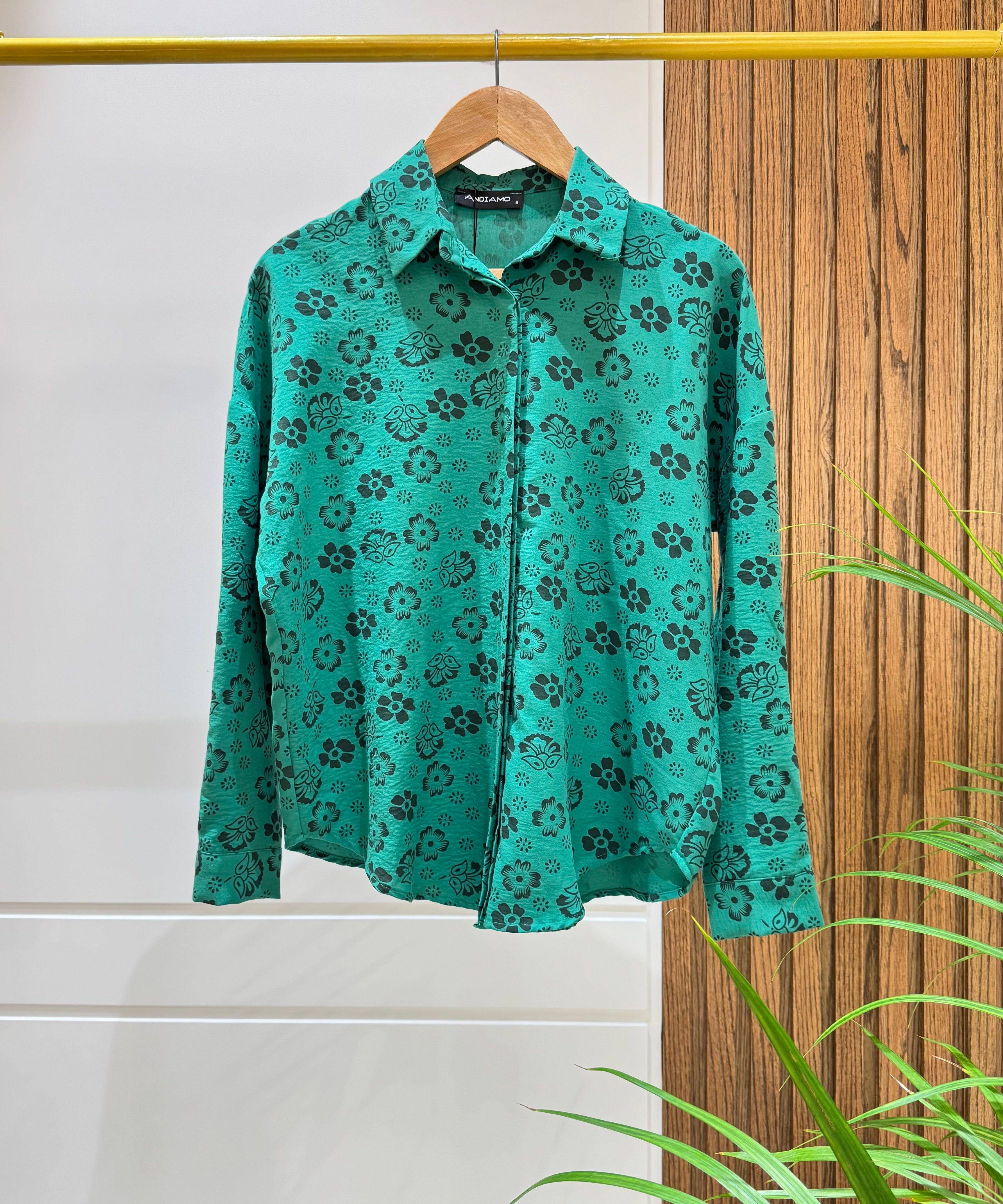 Shirt-Cotton Polyester-GREEN