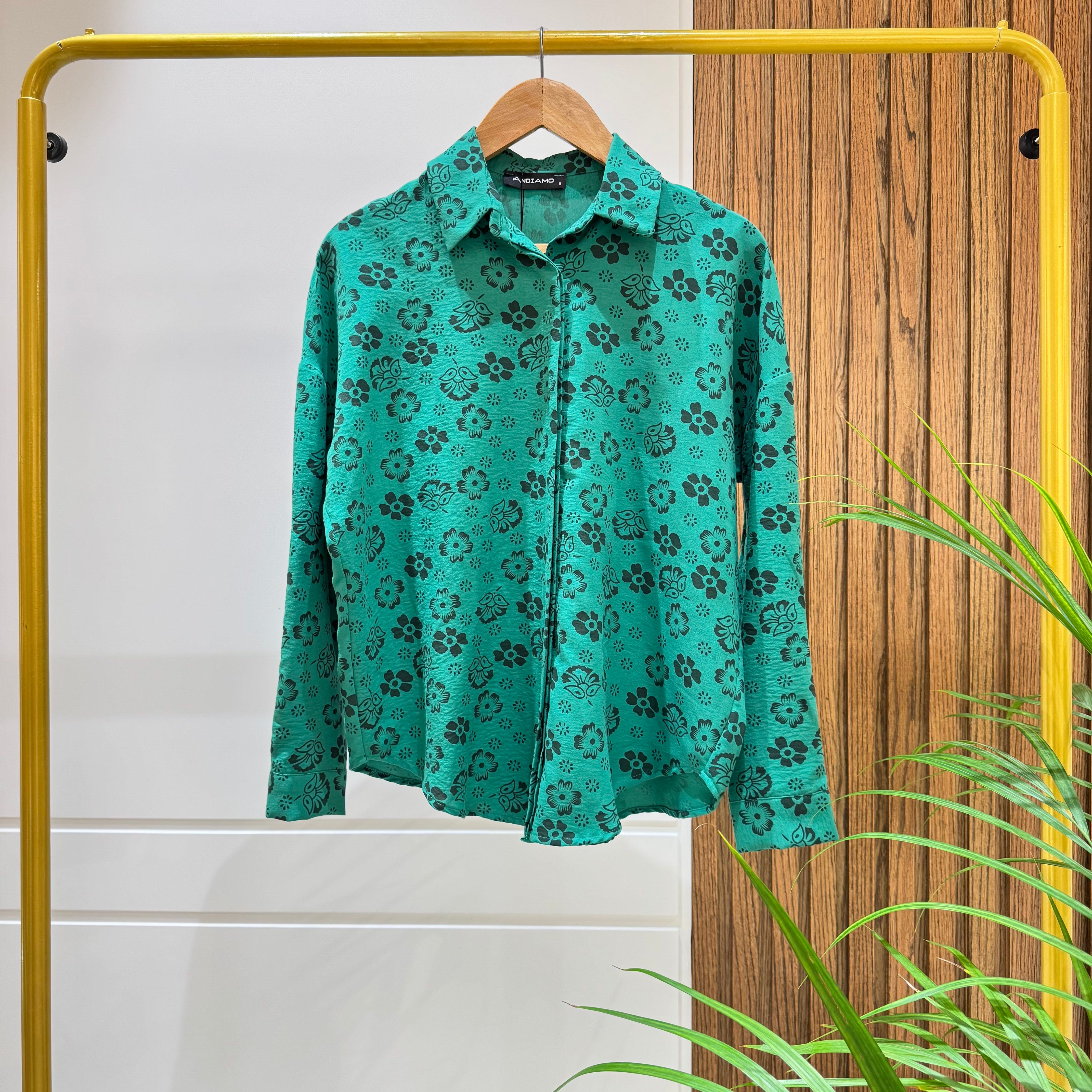 Shirt-Cotton Polyester-GREEN