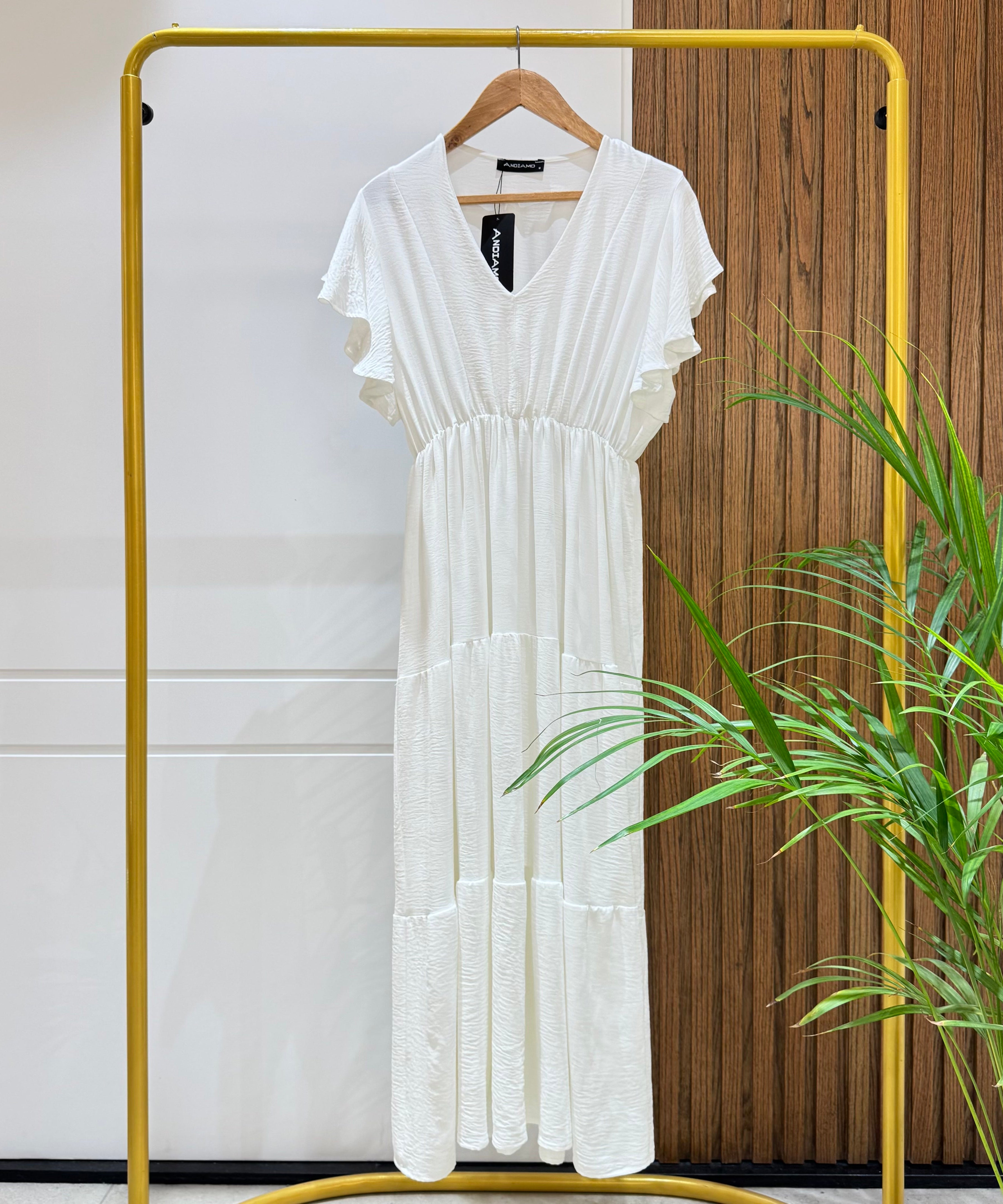 Dress-Cotton Viscose-WHITE