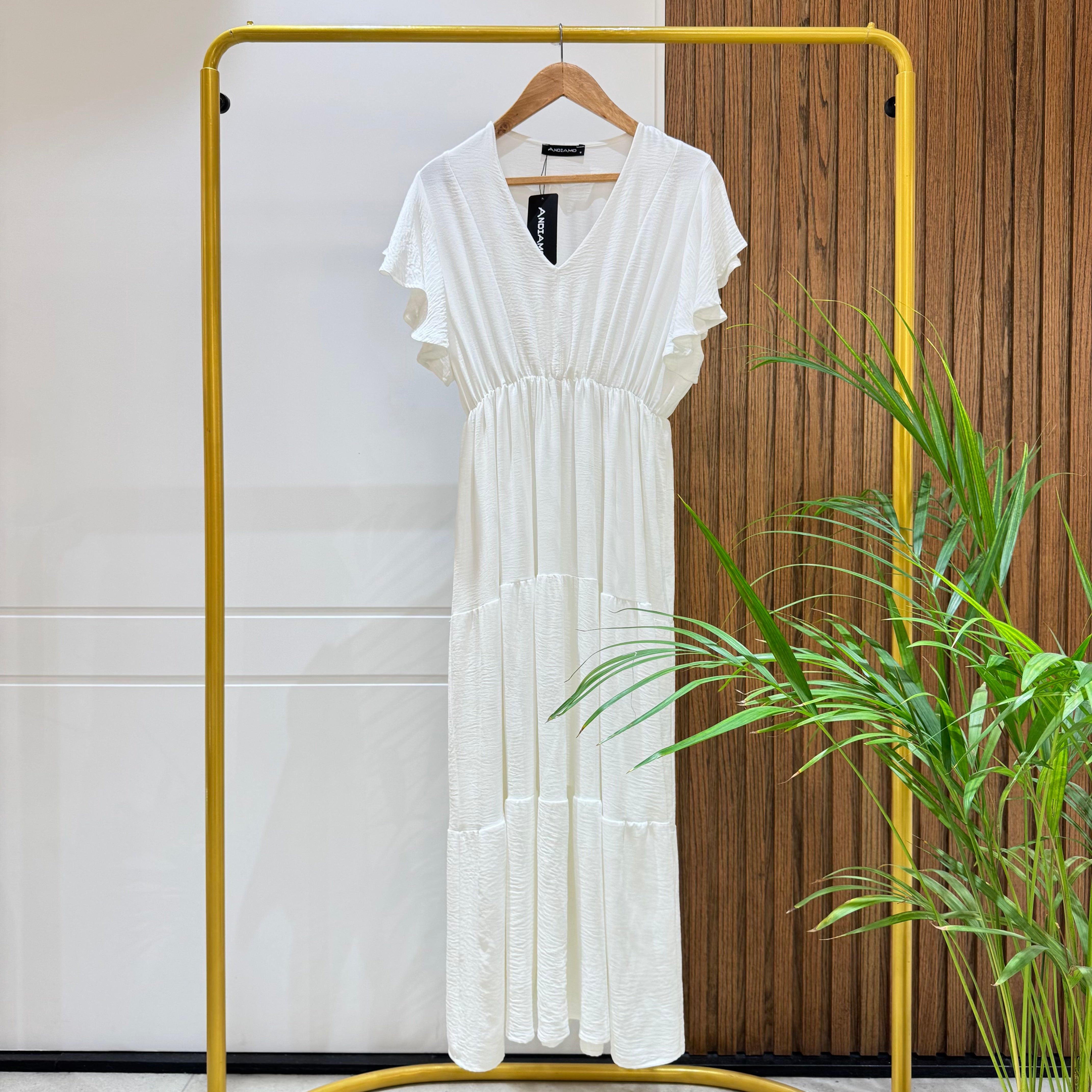 Dress-Cotton Viscose-WHITE