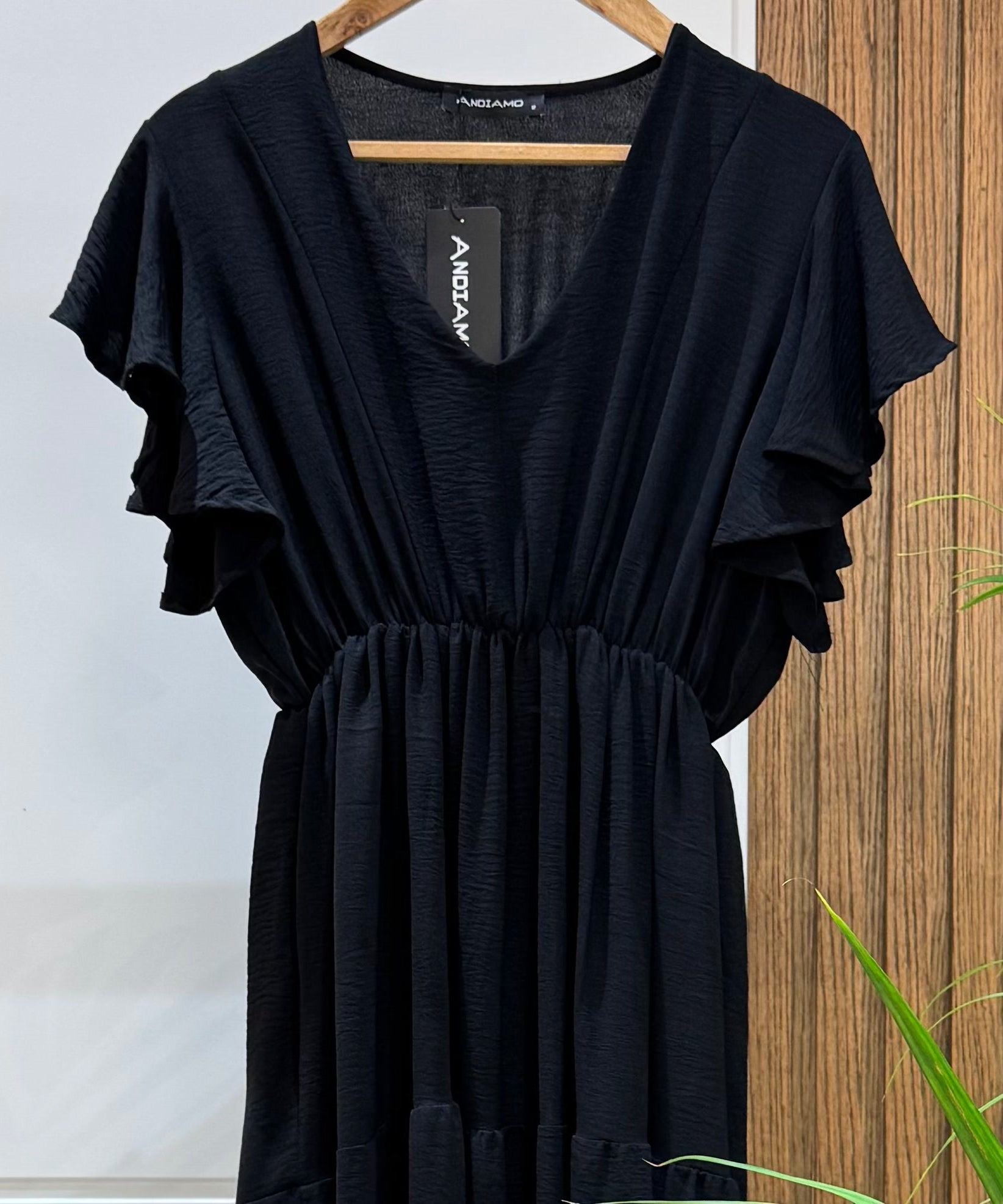 Dress-Cotton Viscose-BLACK