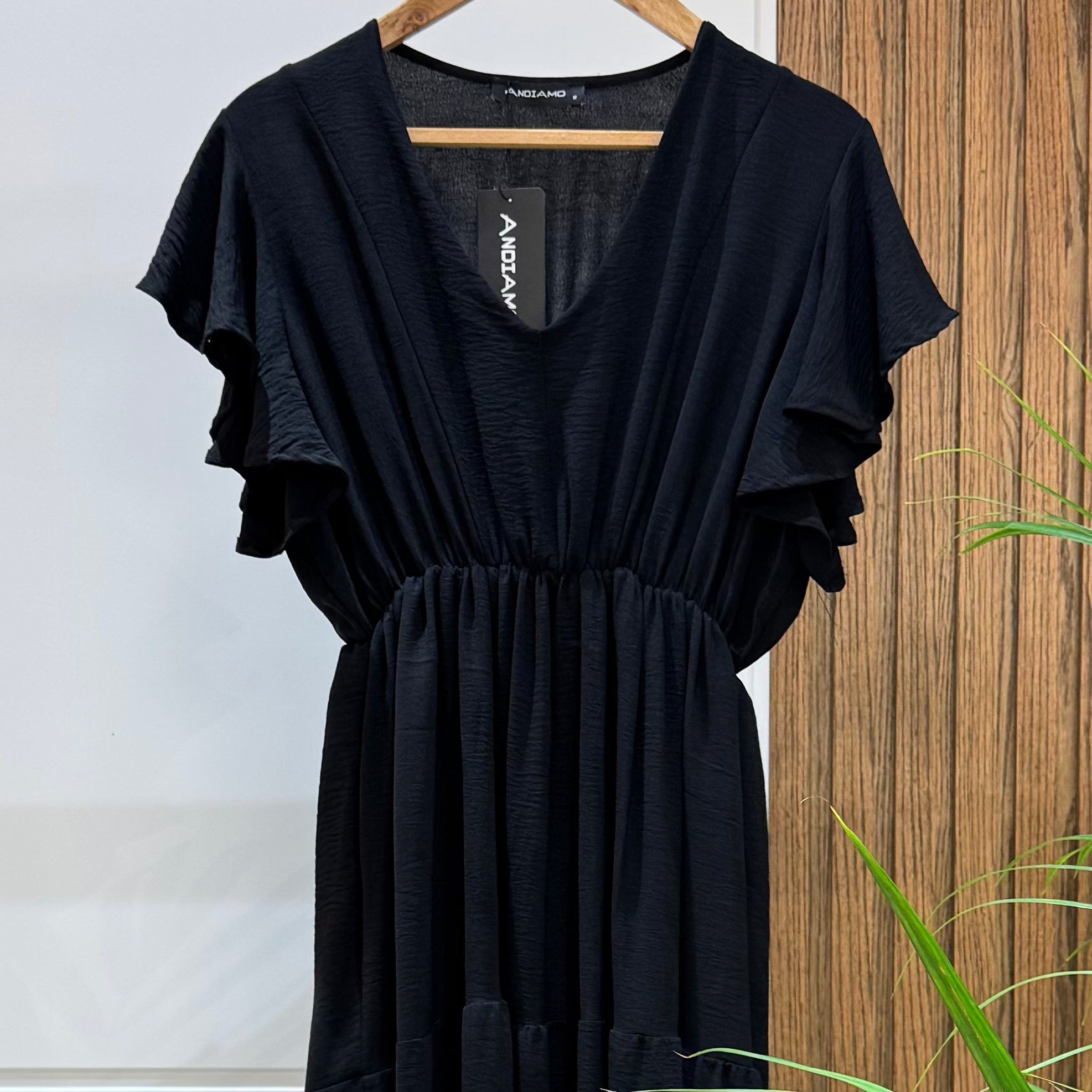 Dress-Cotton Viscose-BLACK