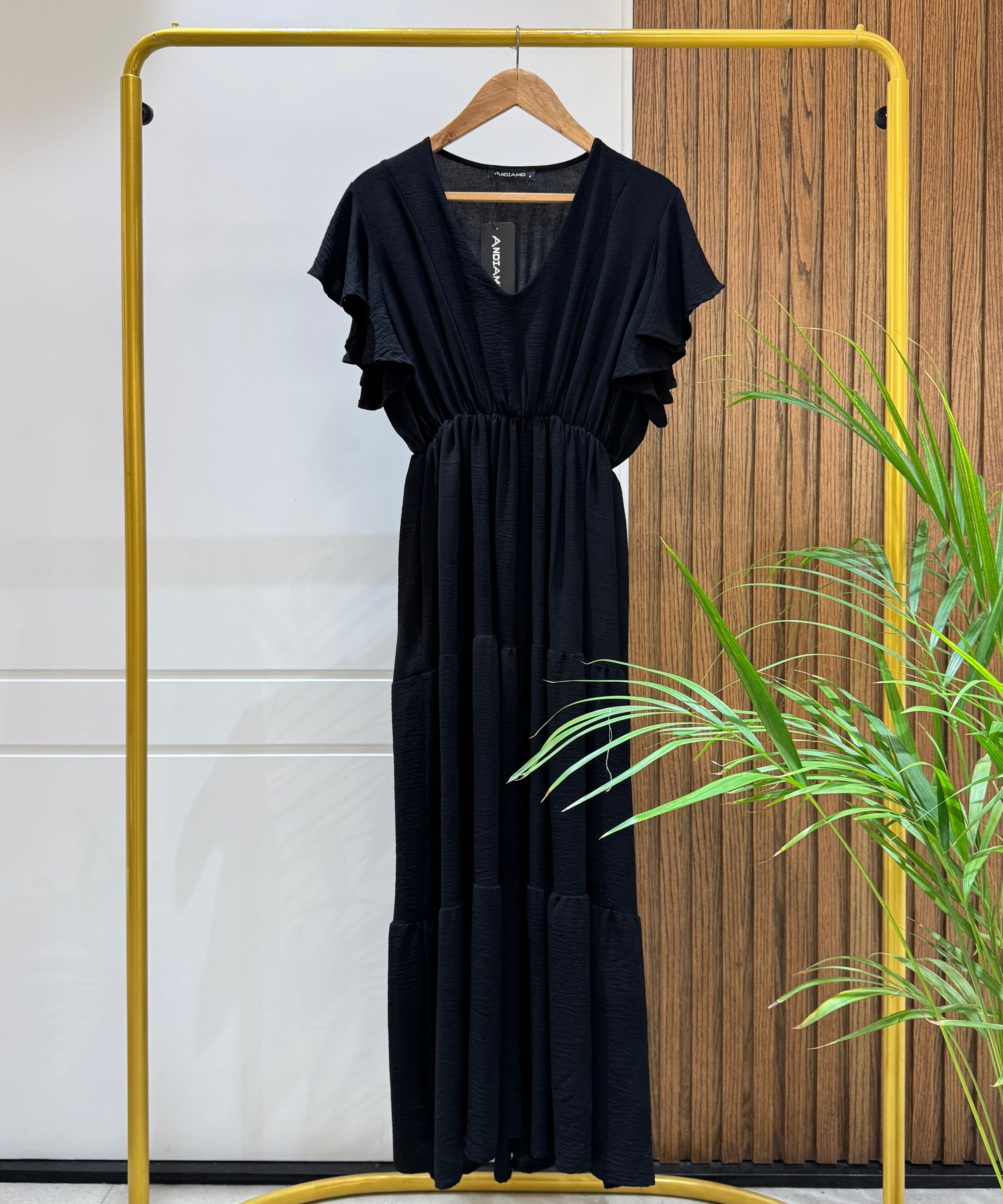 Dress-Cotton Viscose-BLACK