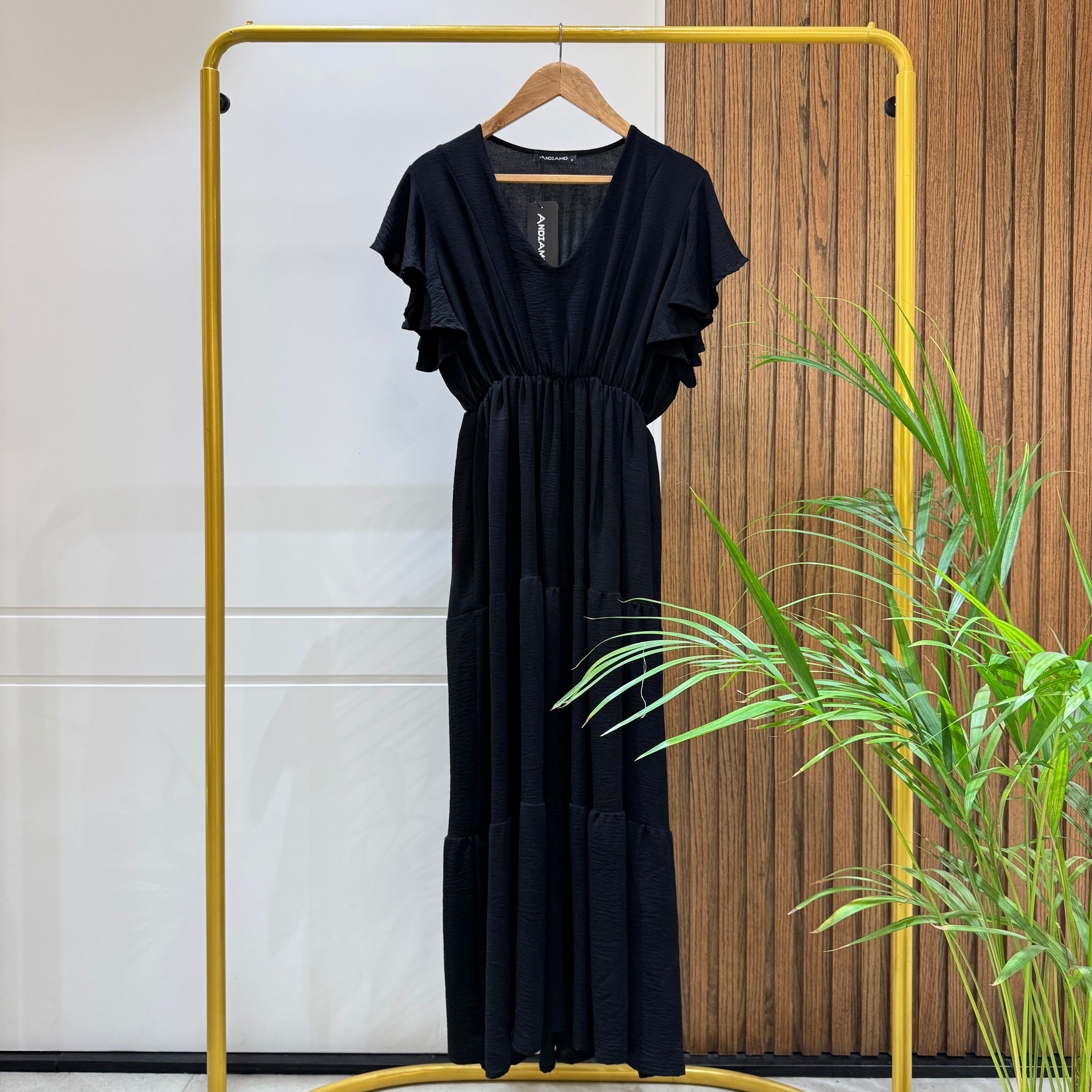 Dress-Cotton Viscose-BLACK