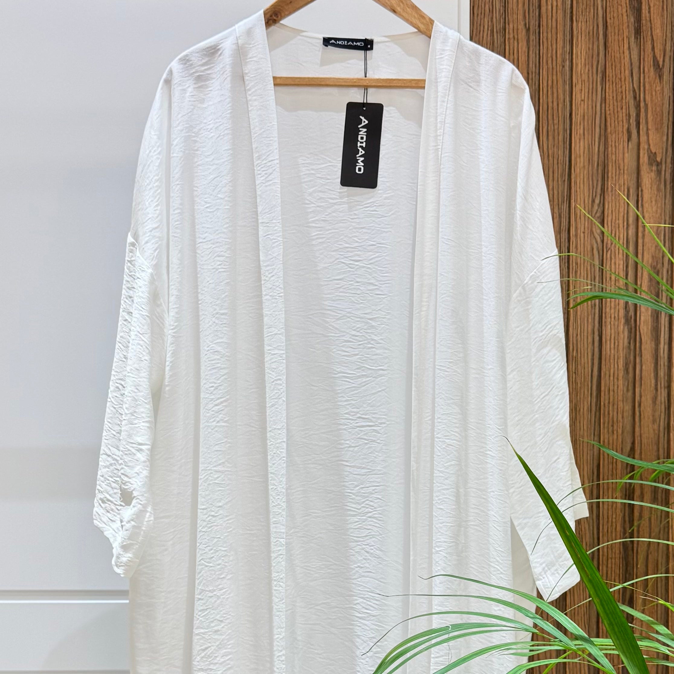 Cardigan-Cotton Viscose-WHITE
