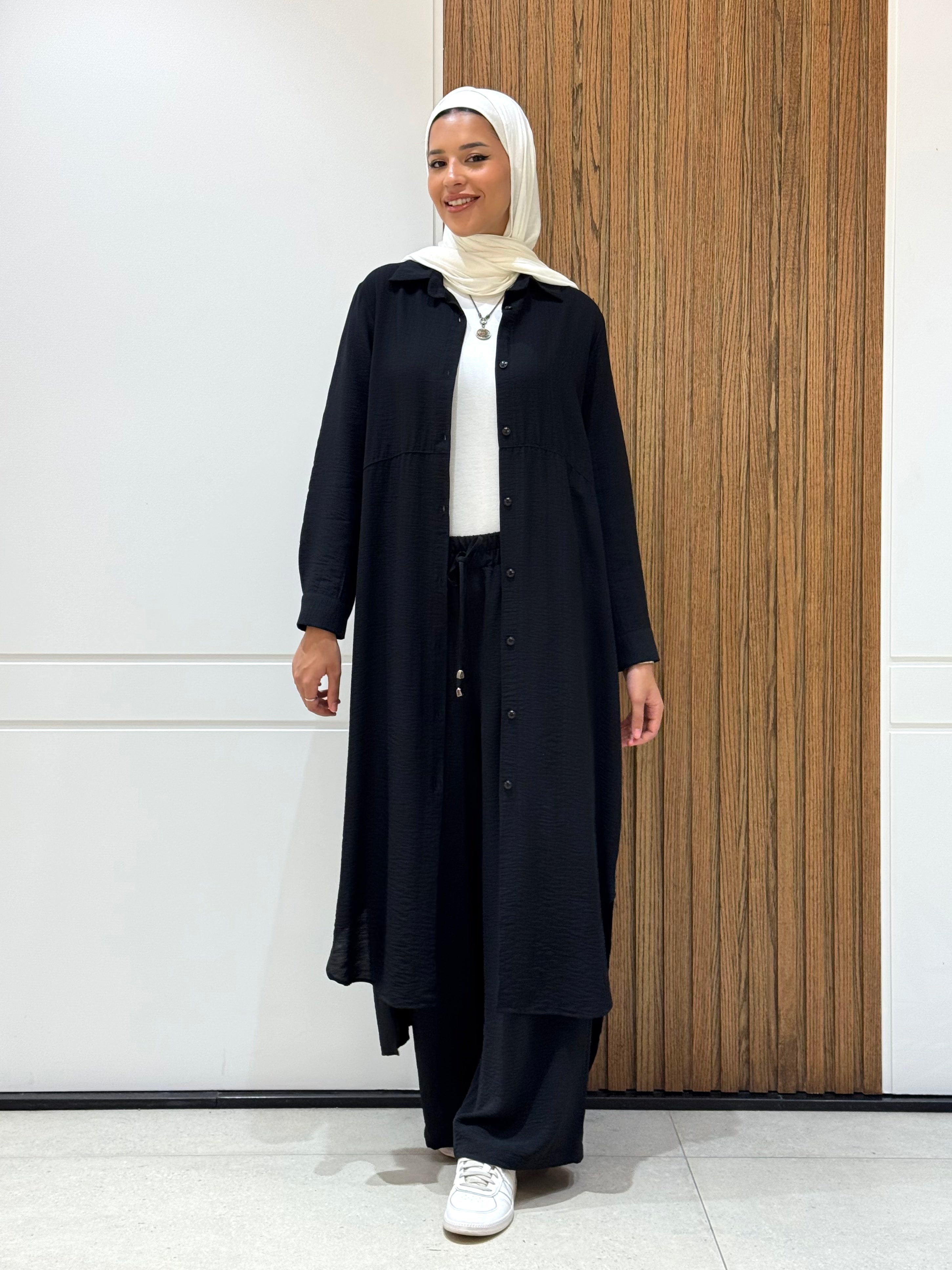 Versatile Long Tunic-Spanish Linen-Black