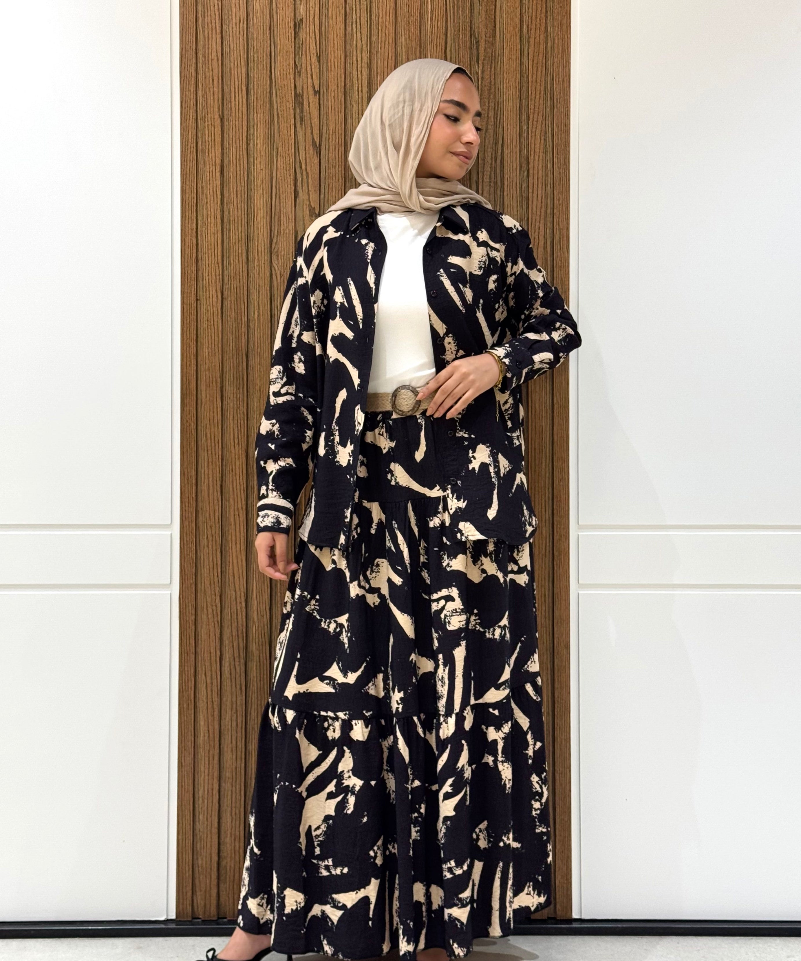 Skirt-Spanish Linen- Black