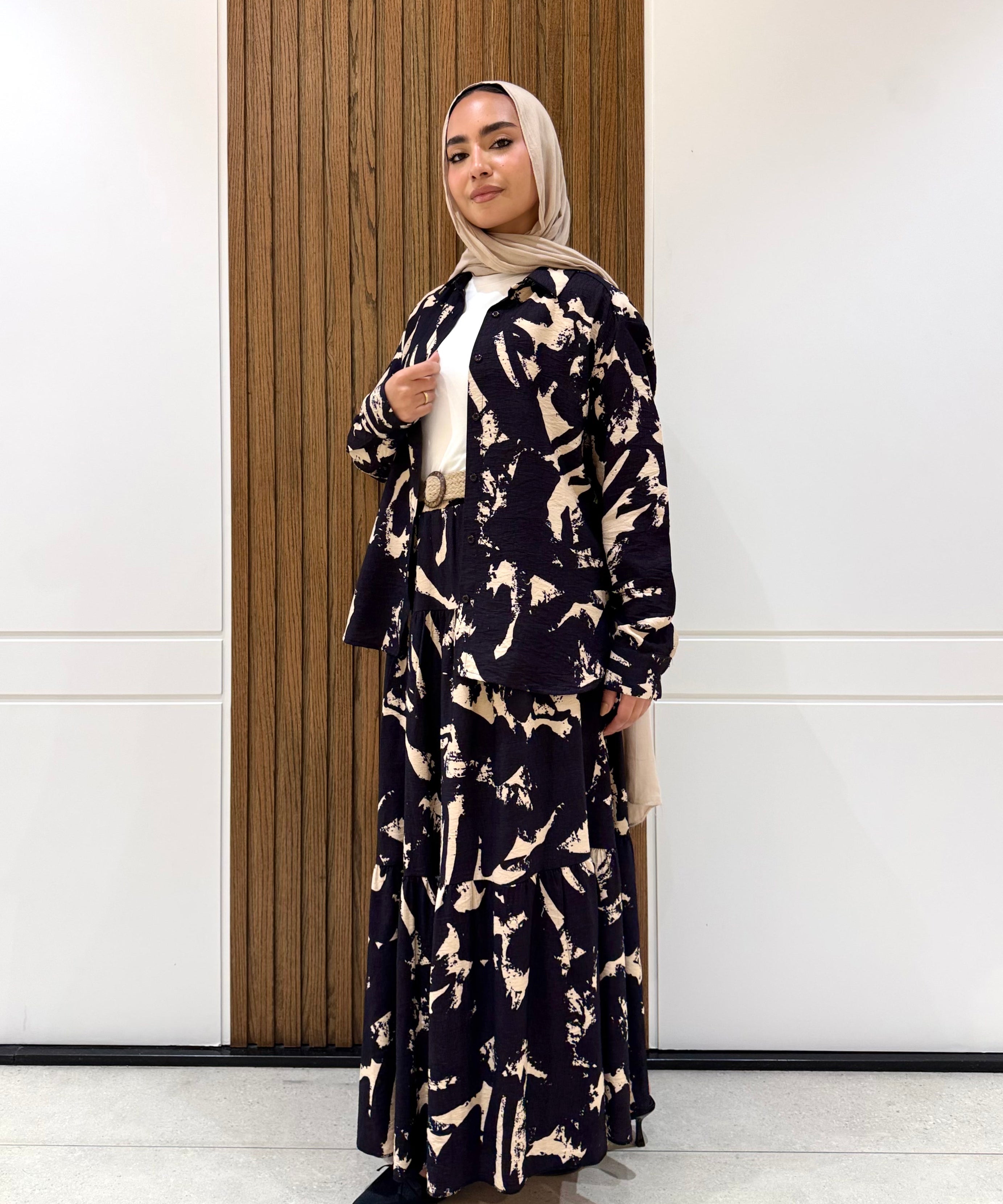 Skirt-Spanish Linen-Navy