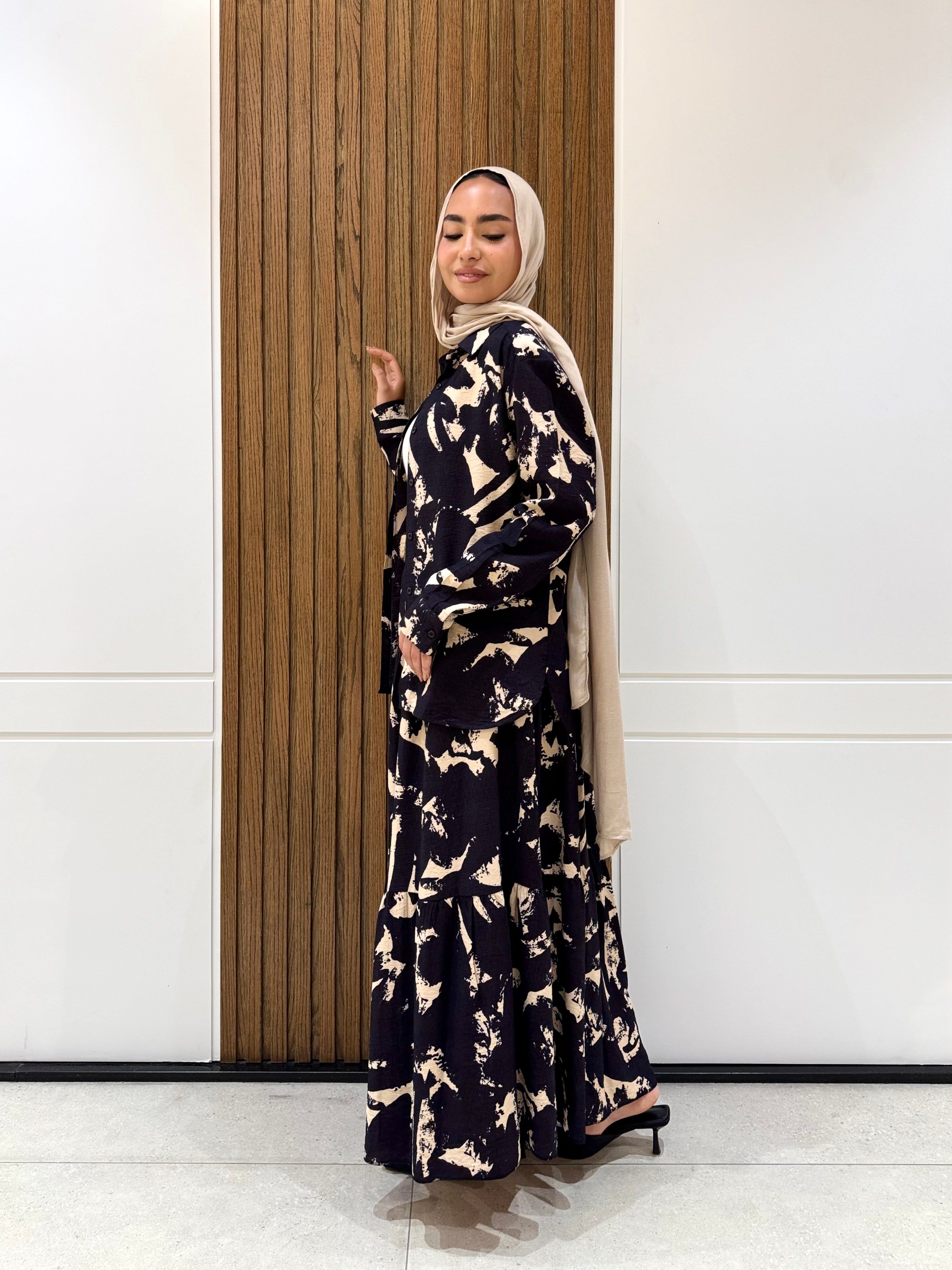 Skirt-Spanish Linen-Navy