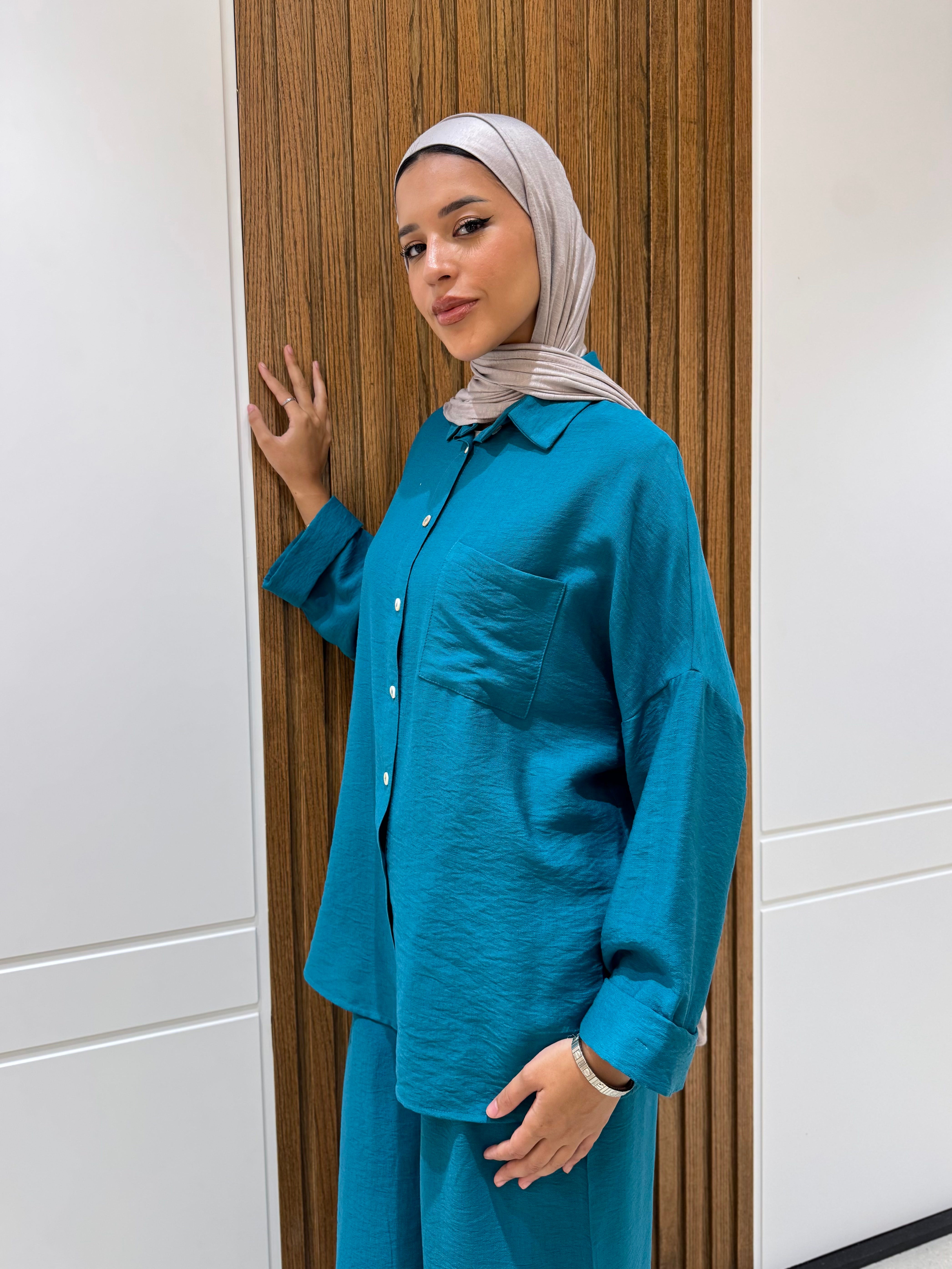 Rolled-up Sleeves Oversized Shirt