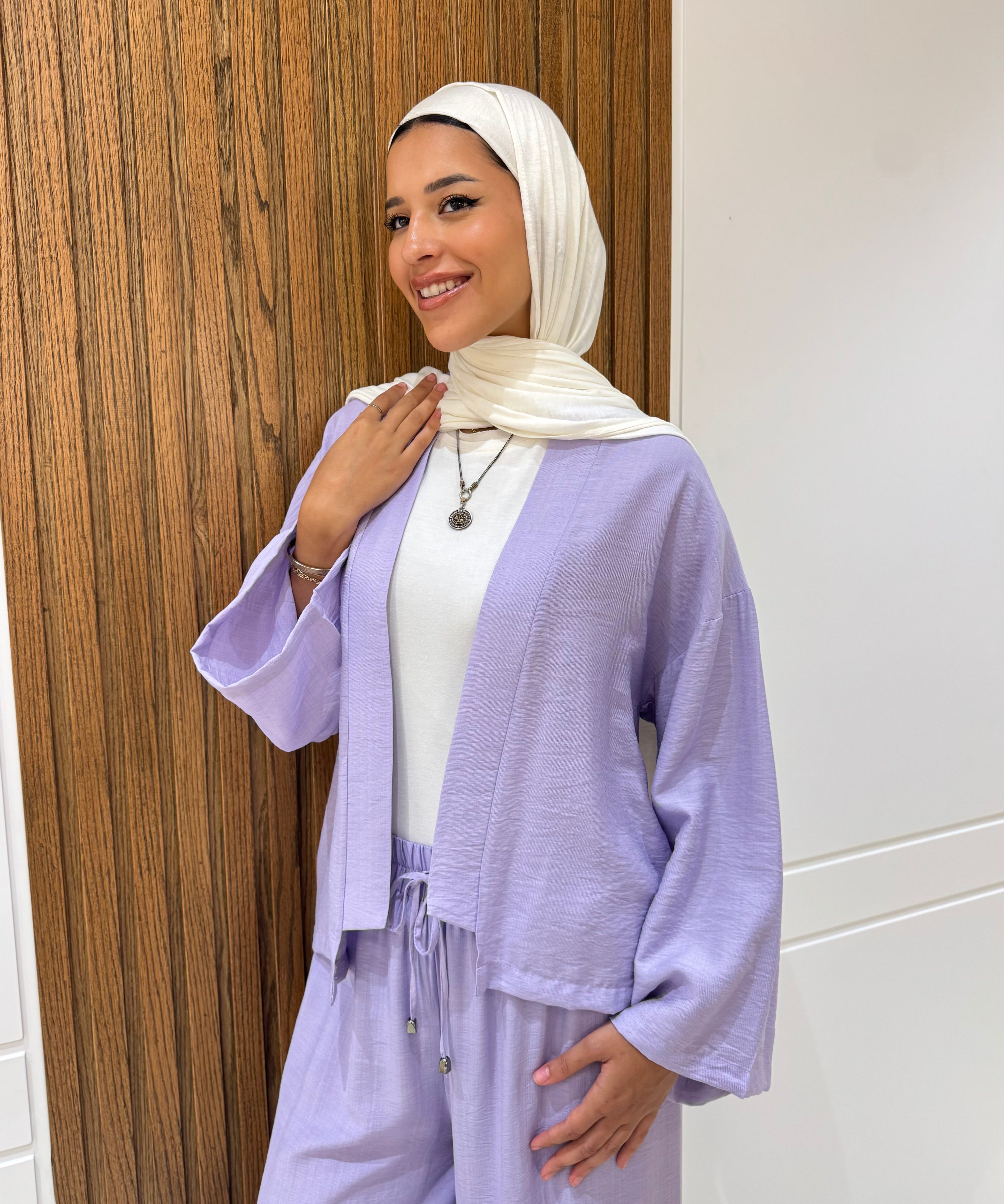 Cardigan-Spanish Linen-LAVANDER