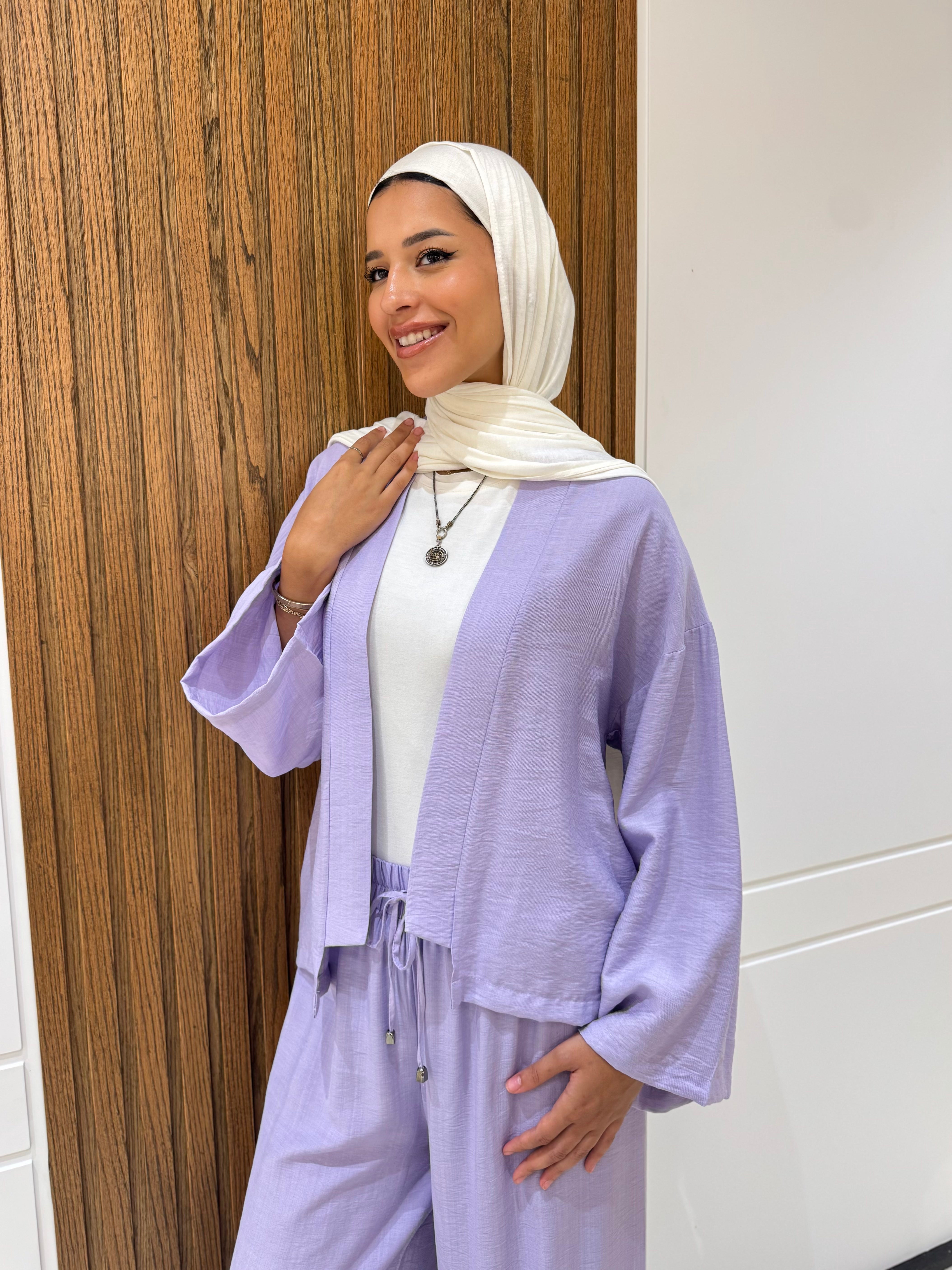 Cardigan-Spanish Linen-LAVANDER