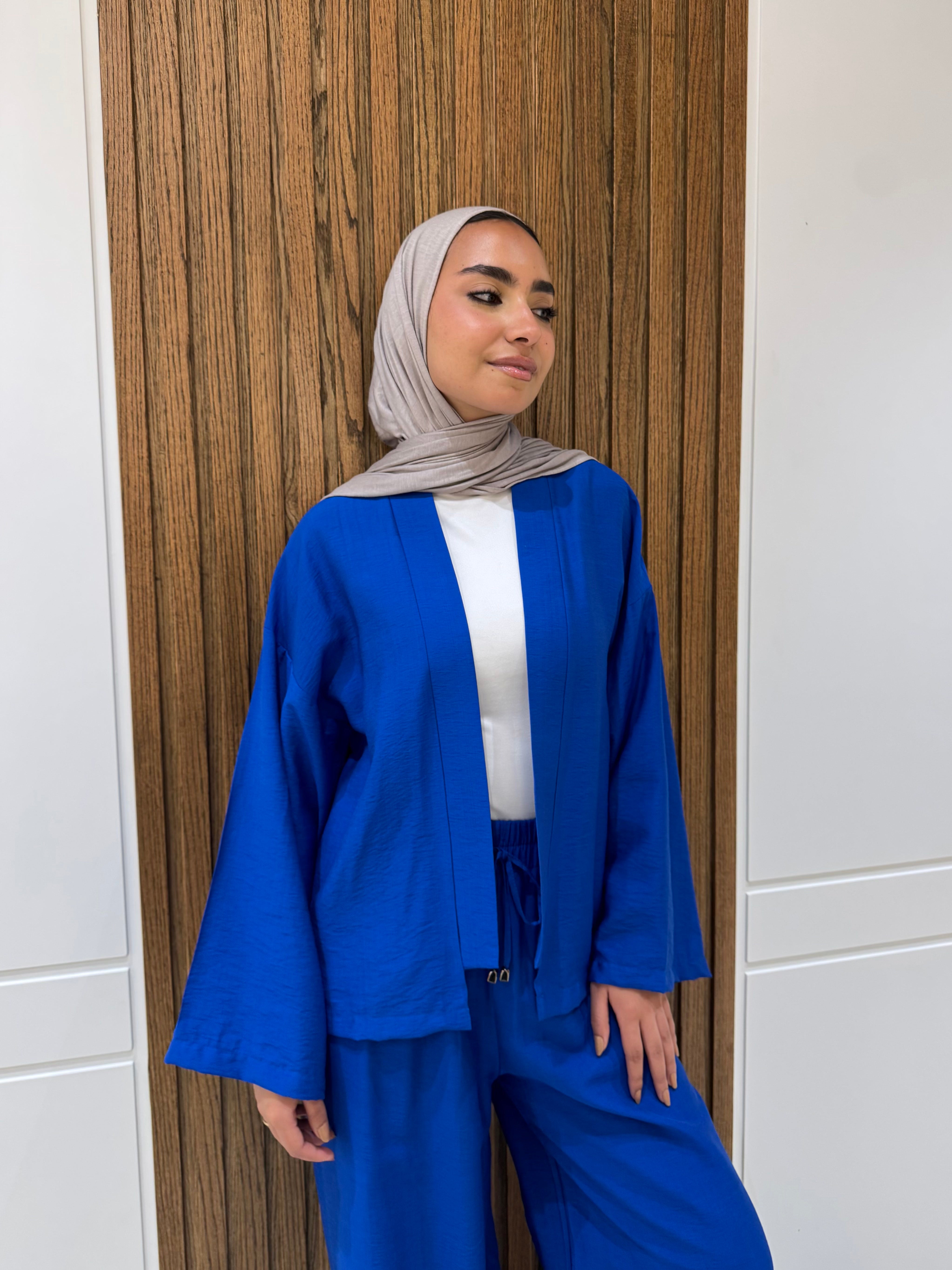 Cardigan-Spanish Linen-BLUE