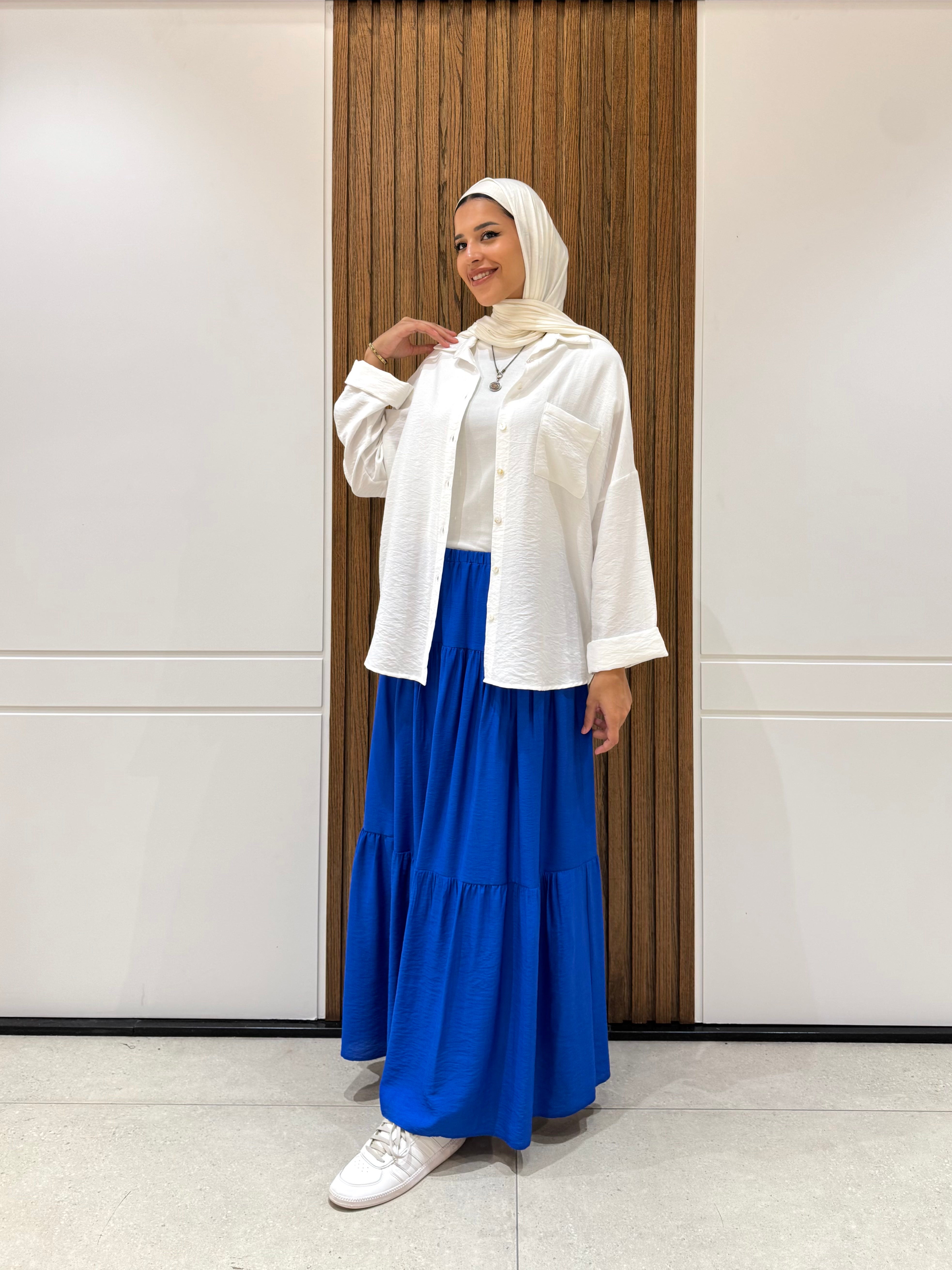 Rolled-up Sleeves Oversized Shirt