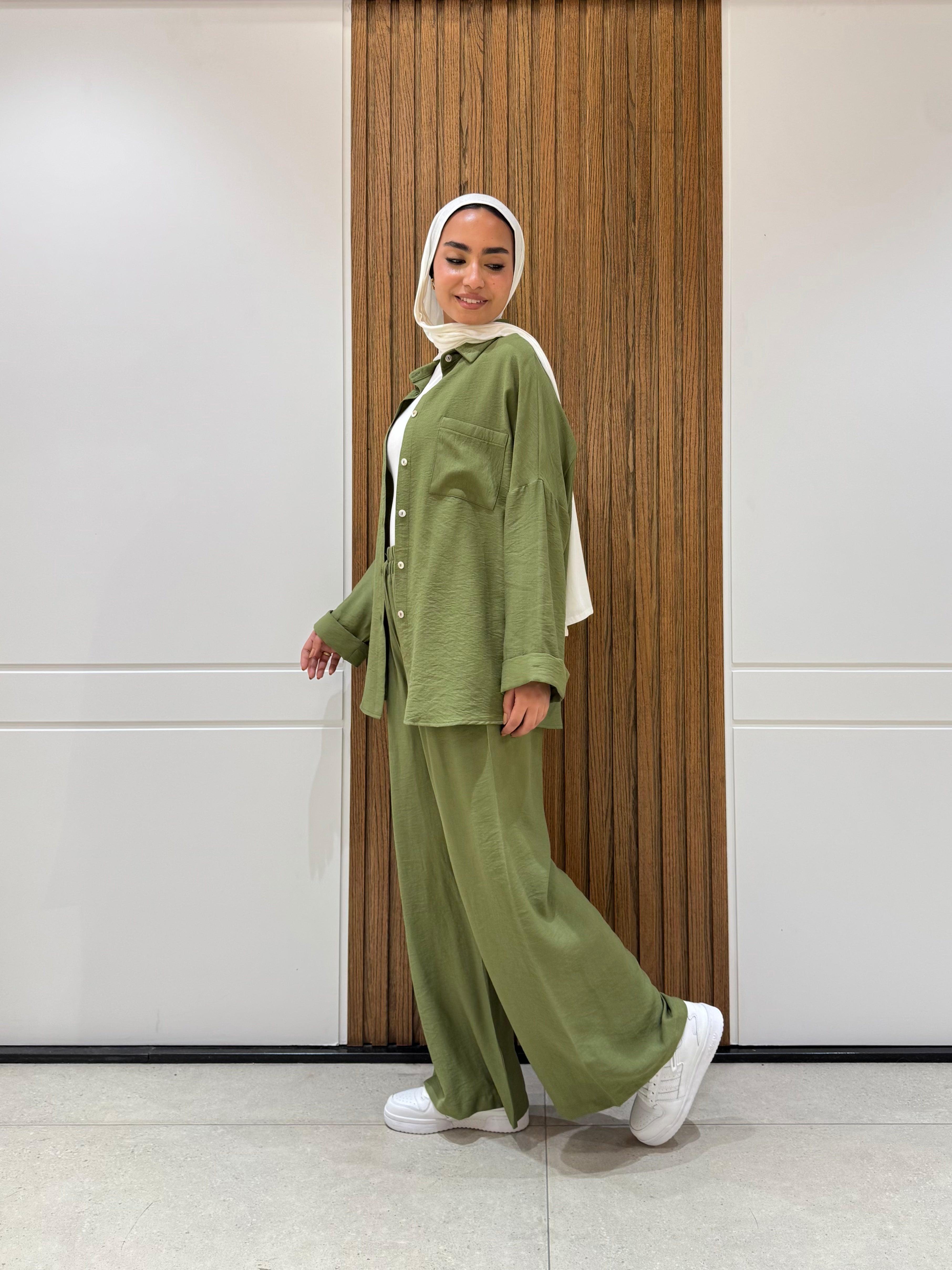 Rolled-up Sleeves Oversized Shirt