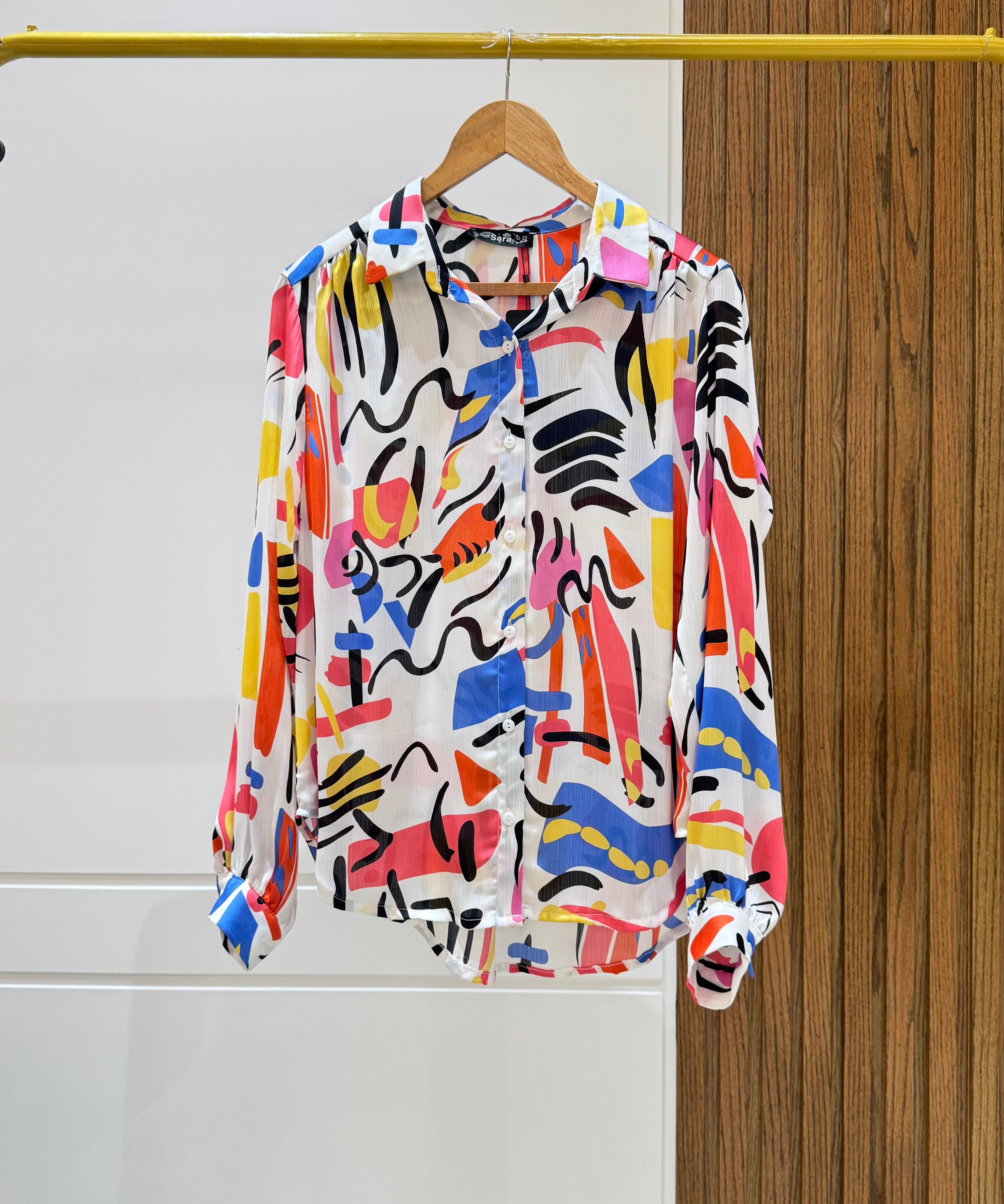 Casual Shirt-Chiffon-FUCHSIA