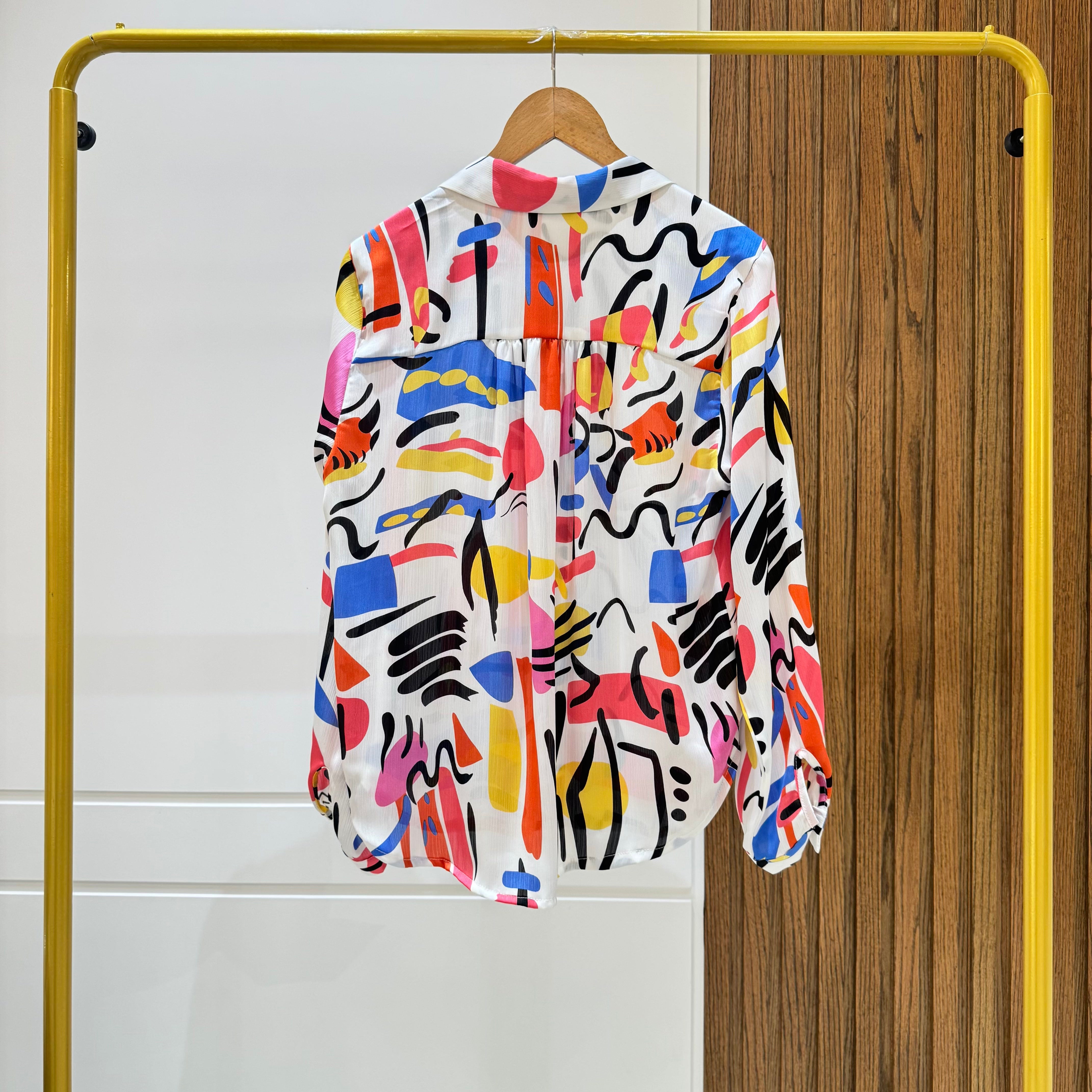 Casual Shirt-Chiffon-FUCHSIA