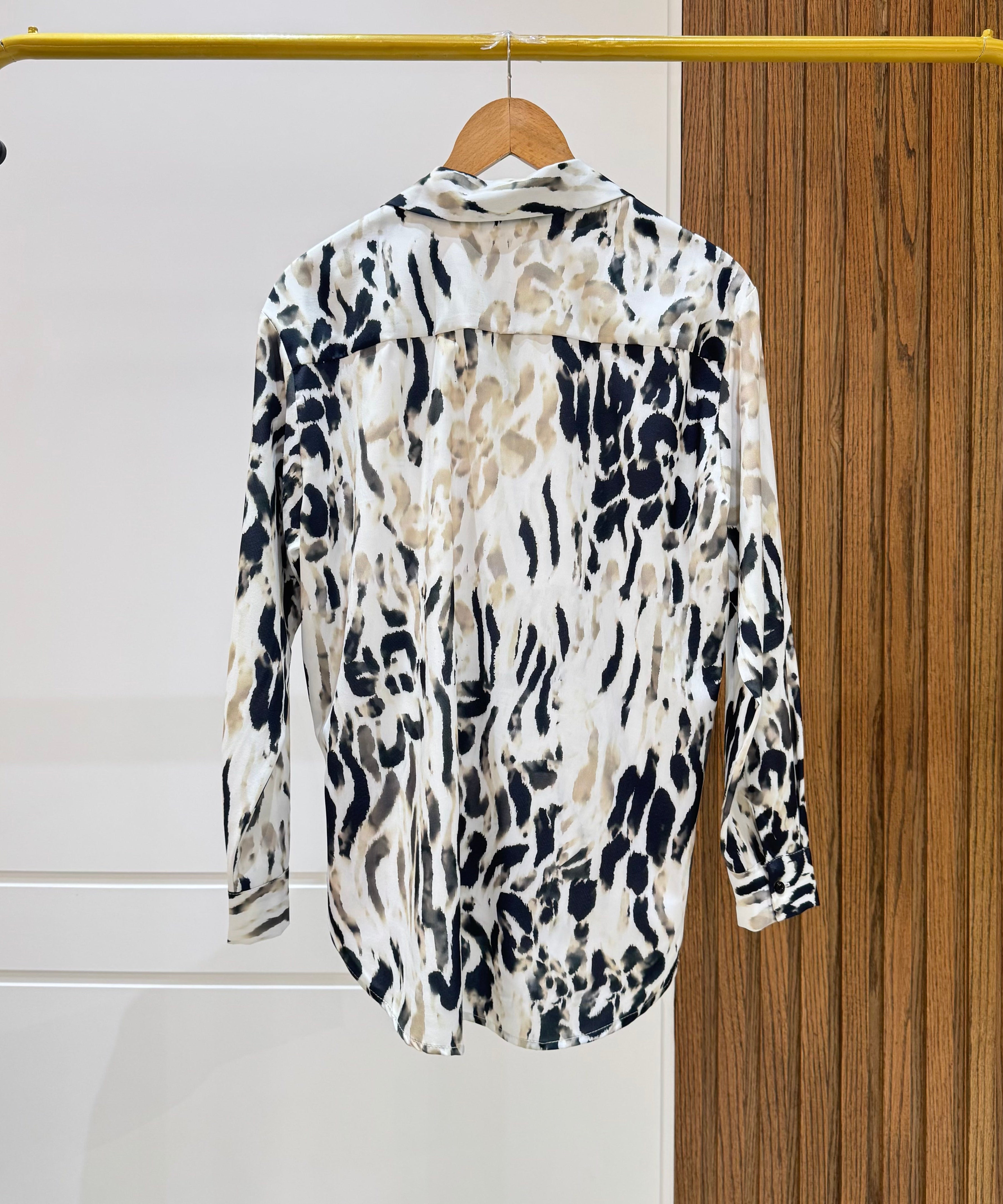 Shirt-Chiffon crepe-OF WHITE