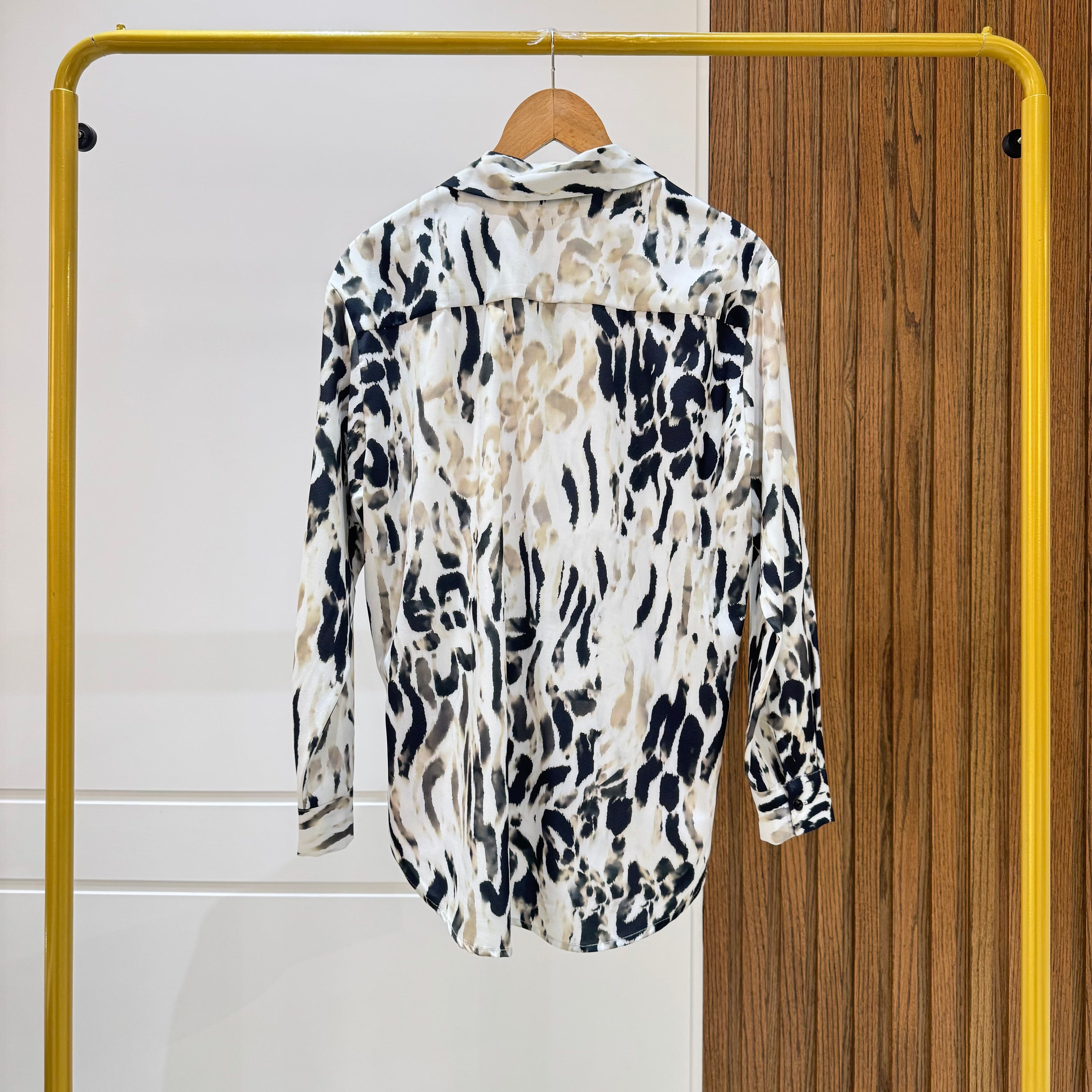 Shirt-Chiffon crepe-OF WHITE