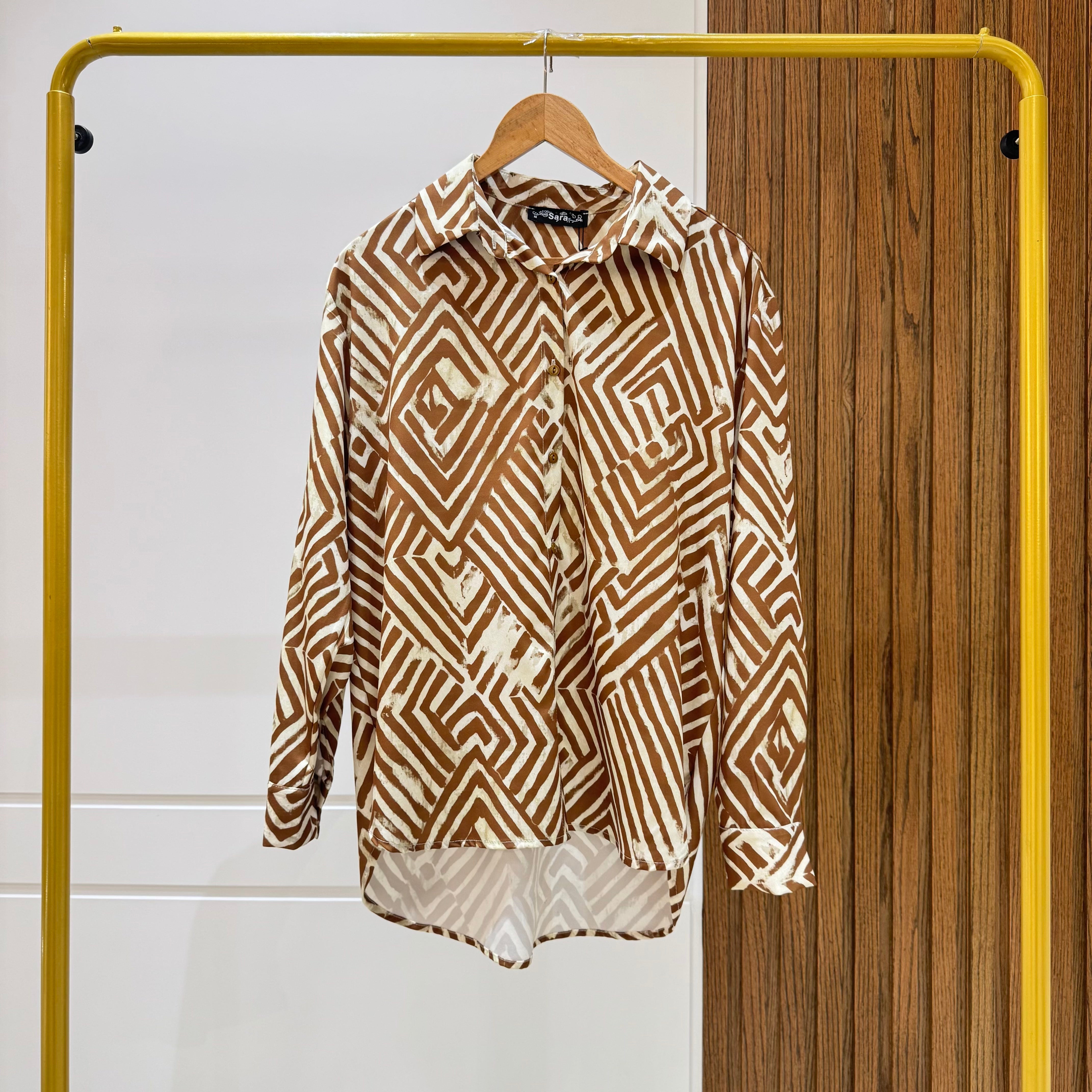 Shirt-Chiffon crepe-CAFEE