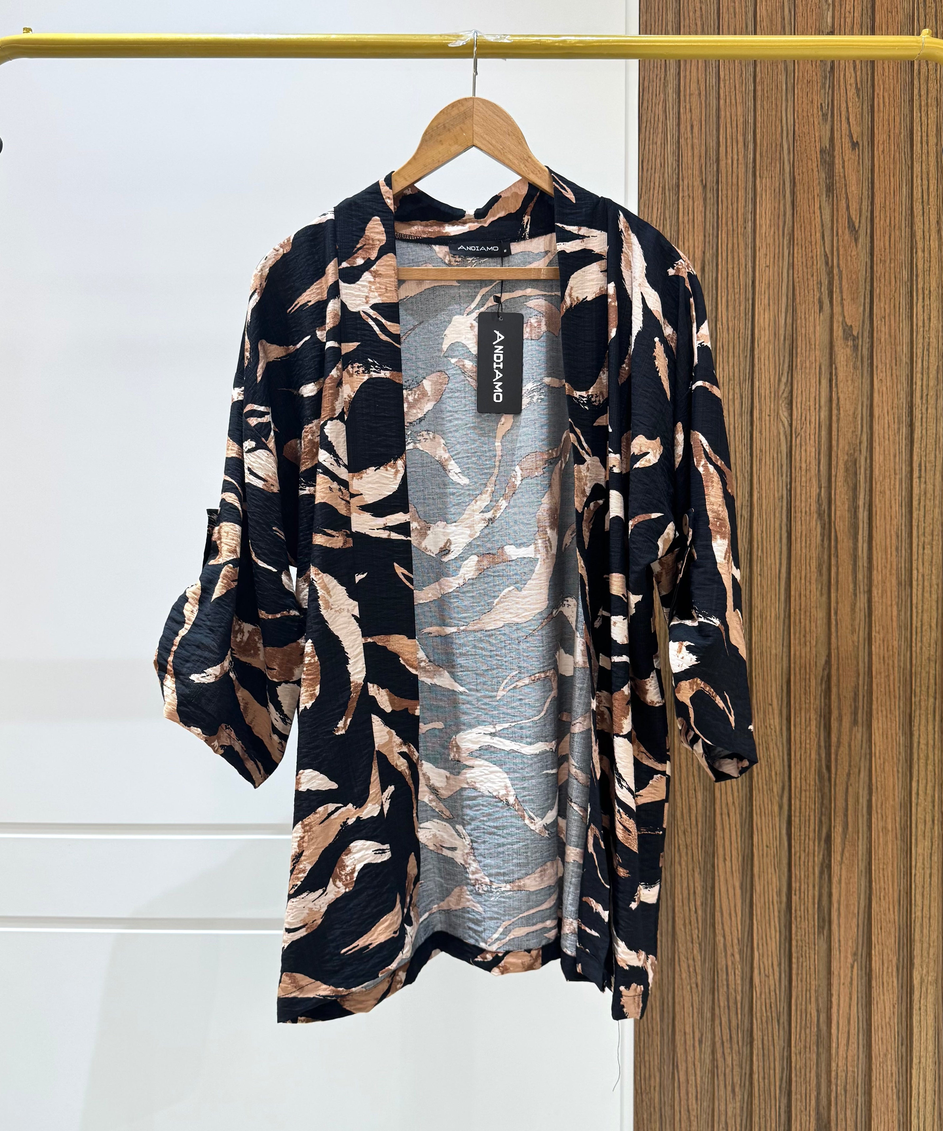 Cardigan-Spanish Linen-BROWN