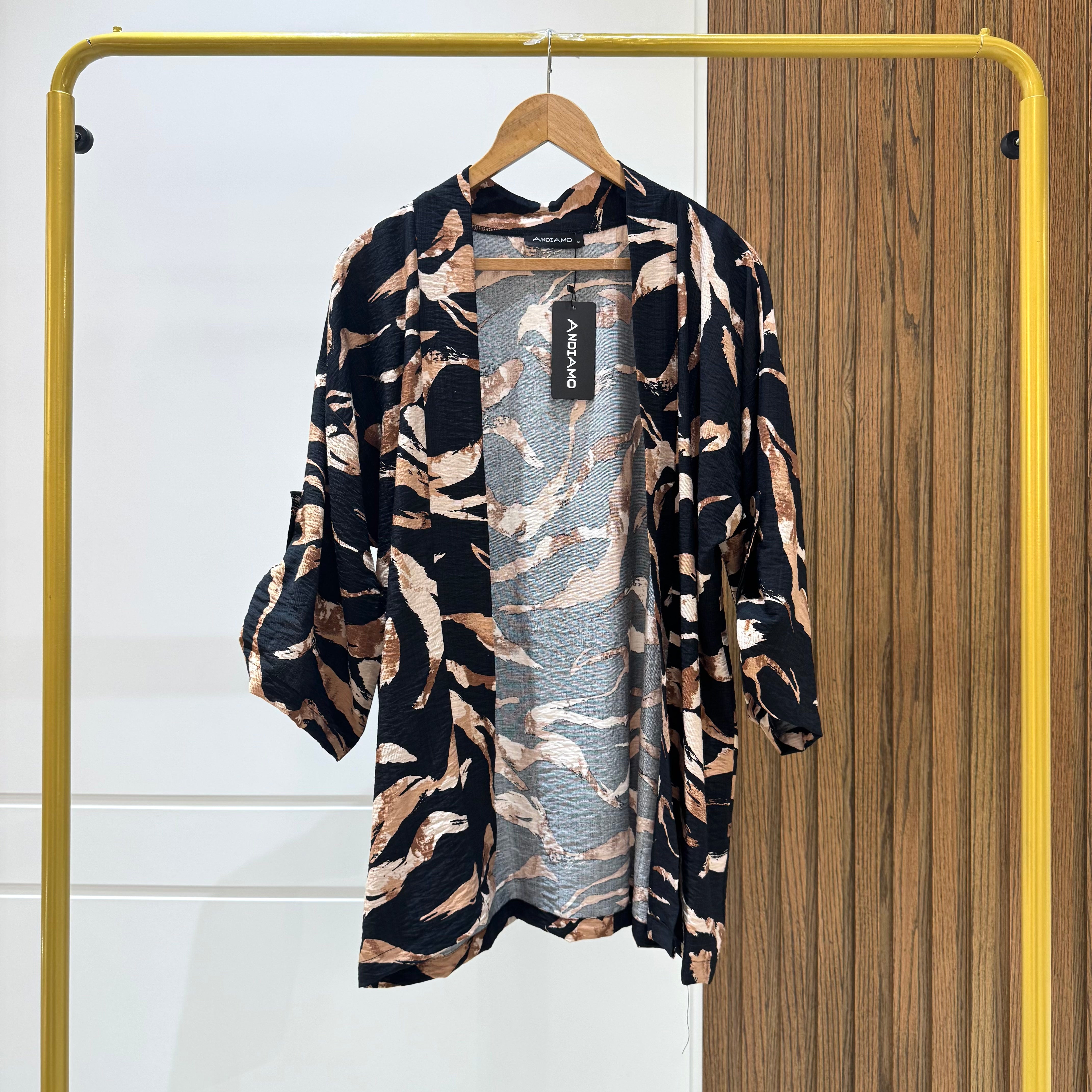 Cardigan-Spanish Linen-BROWN