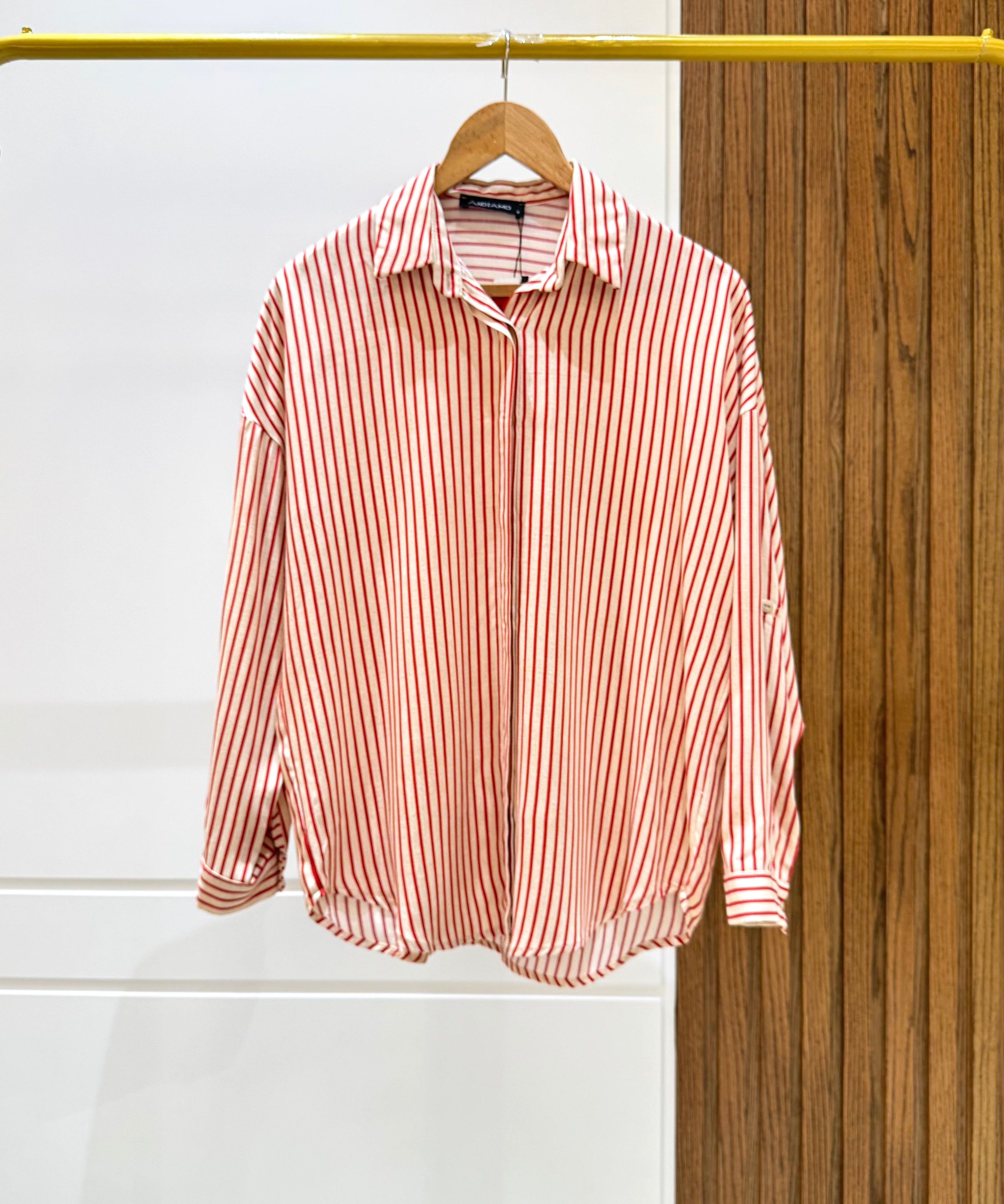 Shirt-cotton viscose-Red