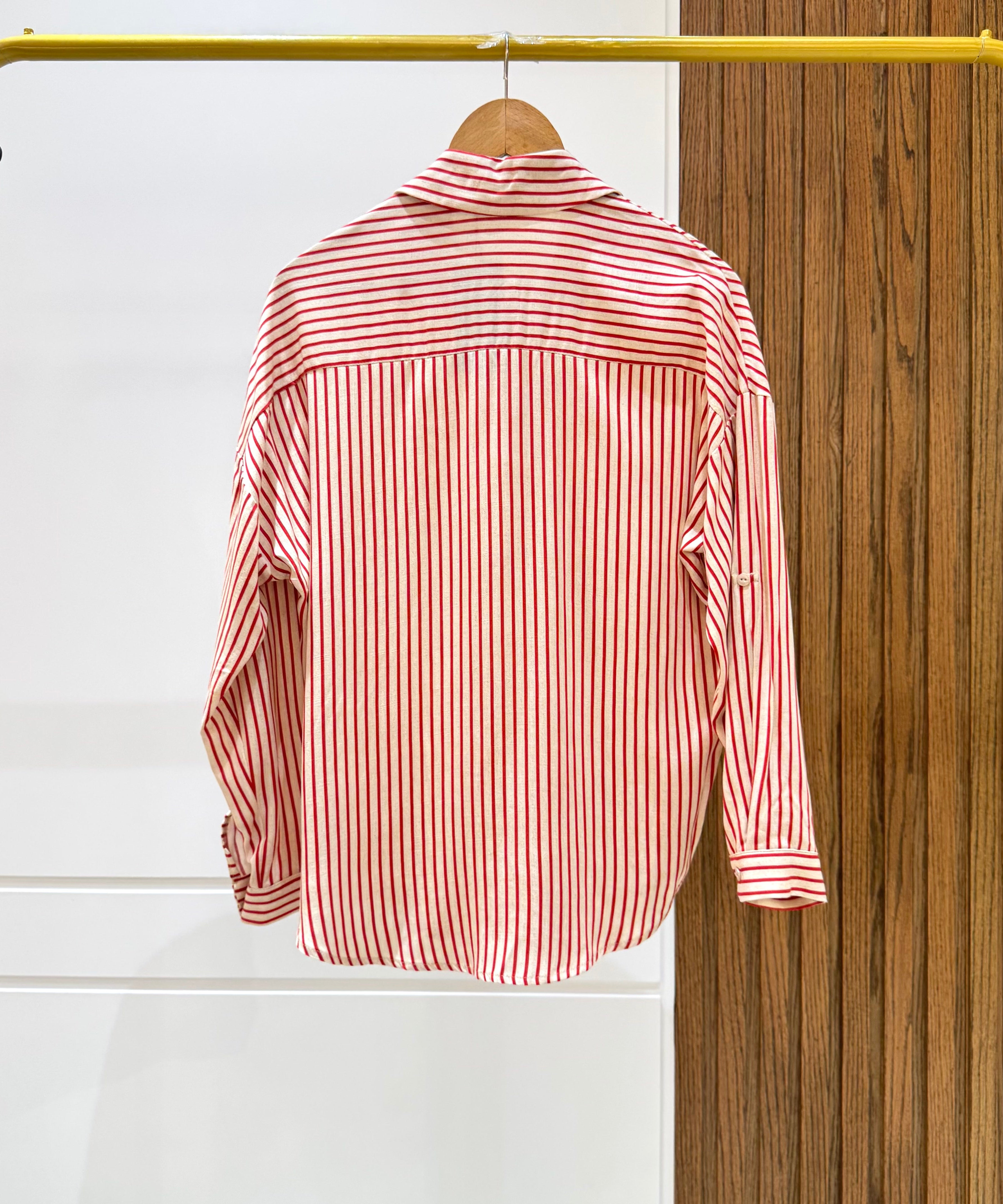 Shirt-cotton viscose-Red