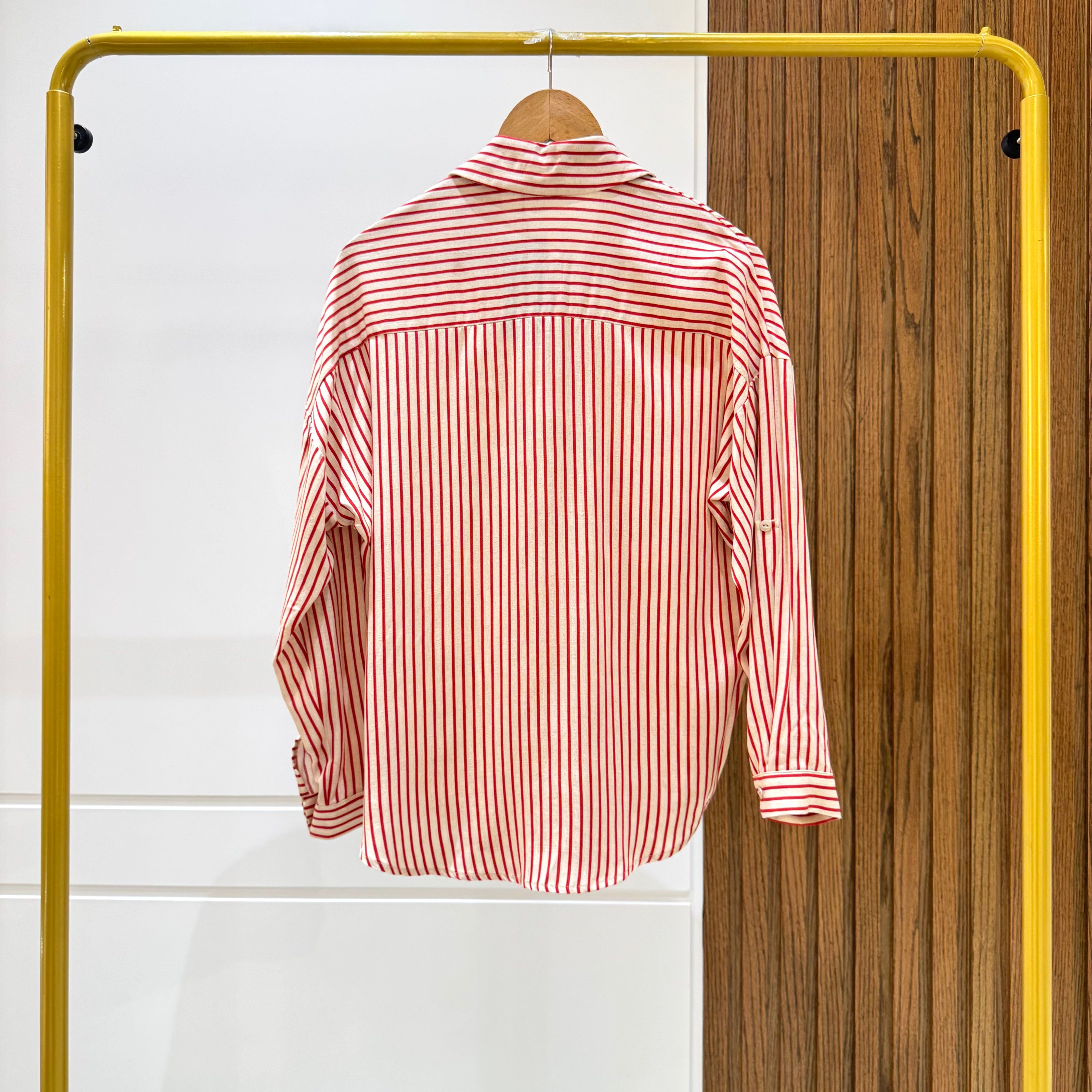 Shirt-cotton viscose-Red