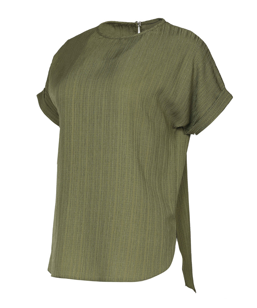Blouse-Cotton Viscose-OLIVE