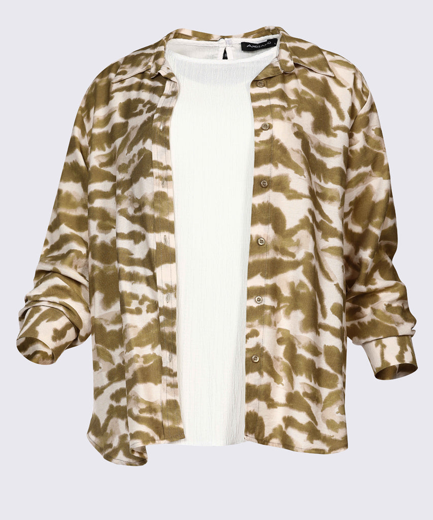 Shirt-Spanish Linen-OLIVE