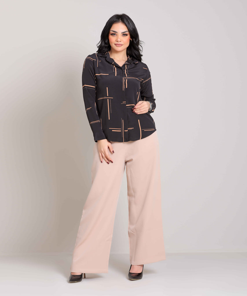 Trouser-Thick Crepe-BEIGE