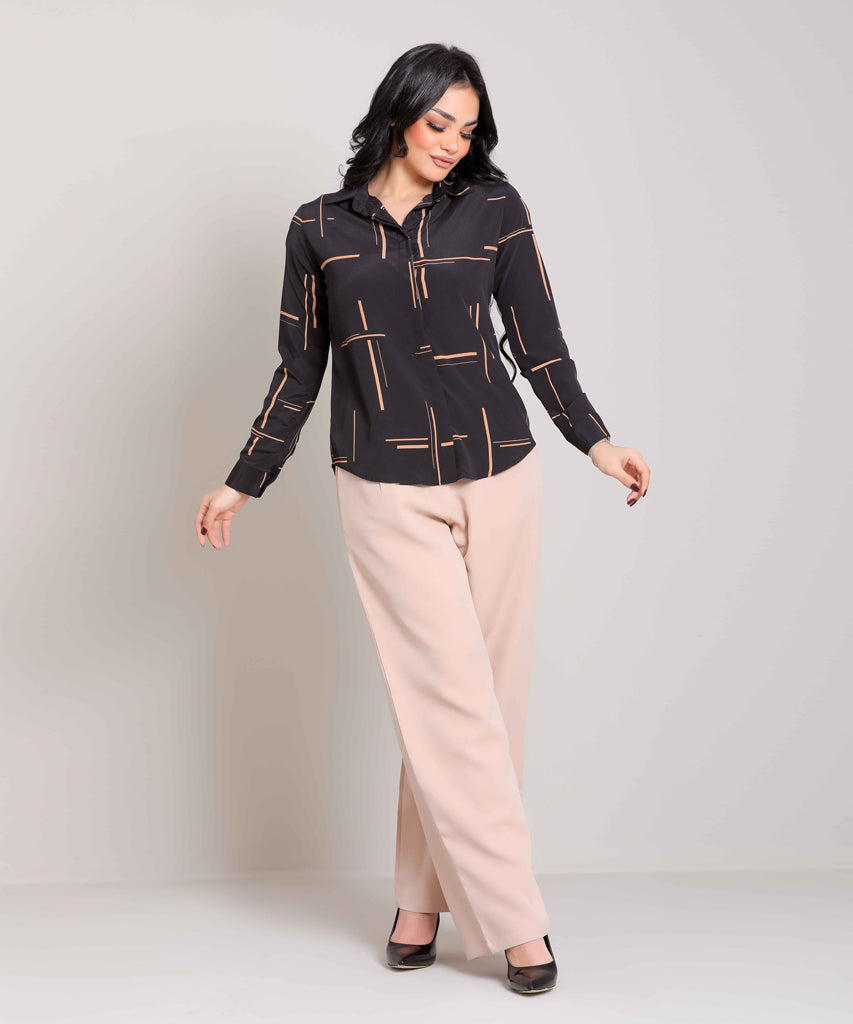 Trouser-Thick Crepe-BEIGE