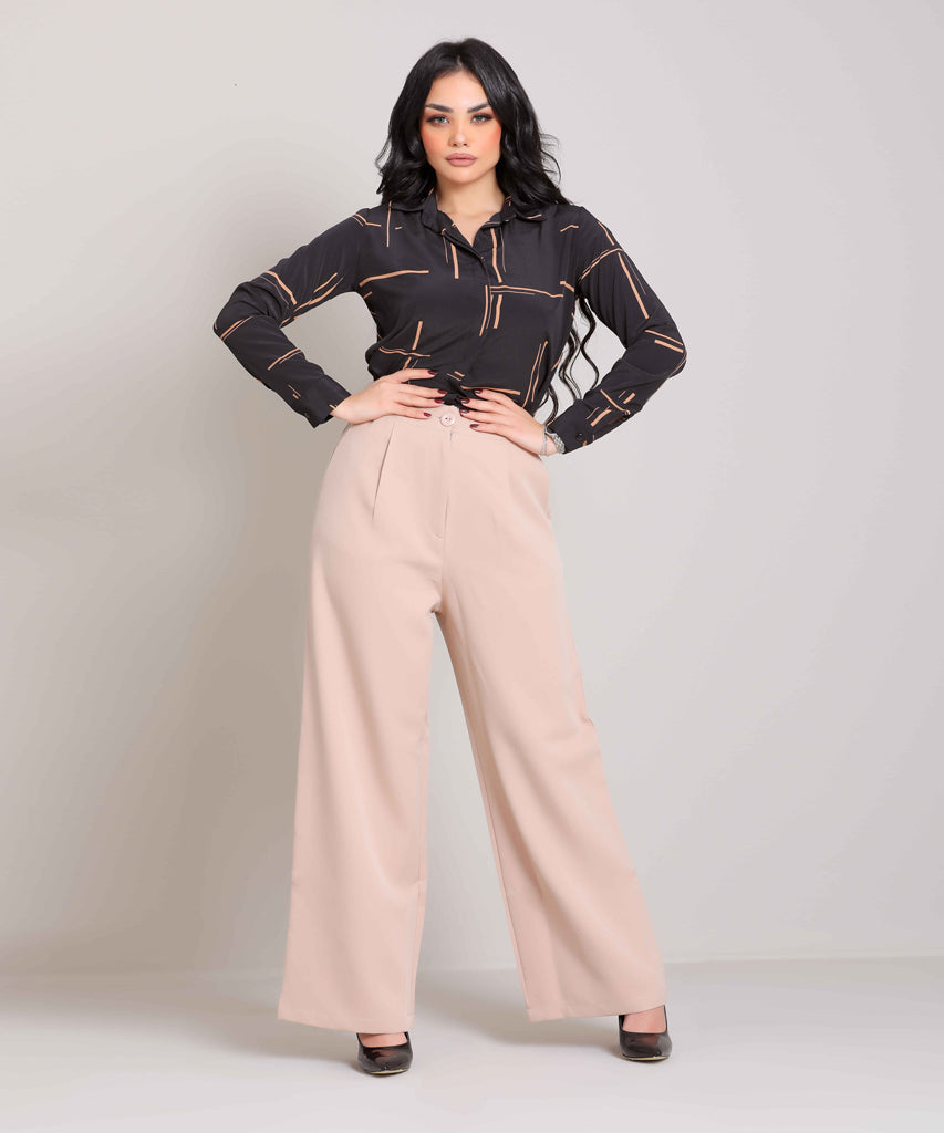 Trouser-Thick Crepe-BEIGE