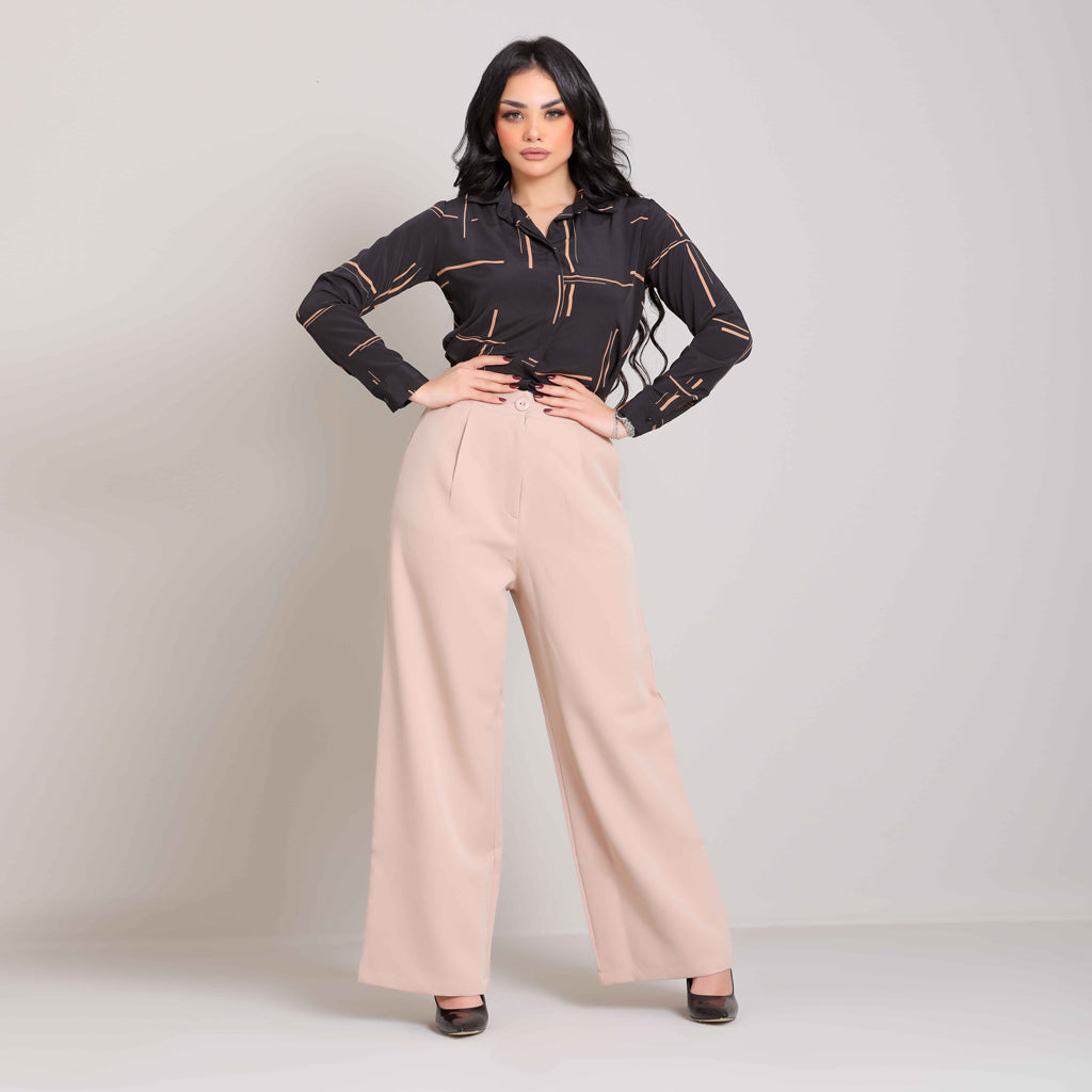 Trouser-Thick Crepe-BEIGE