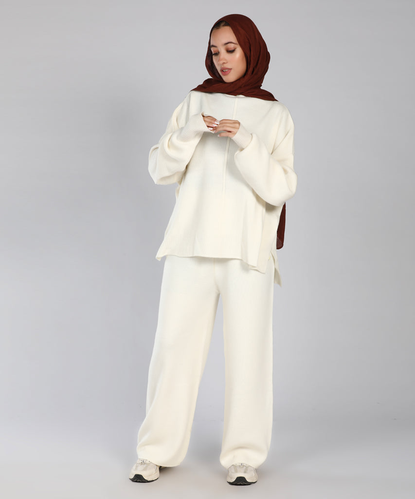 Trouser-Knit-OF WHITE