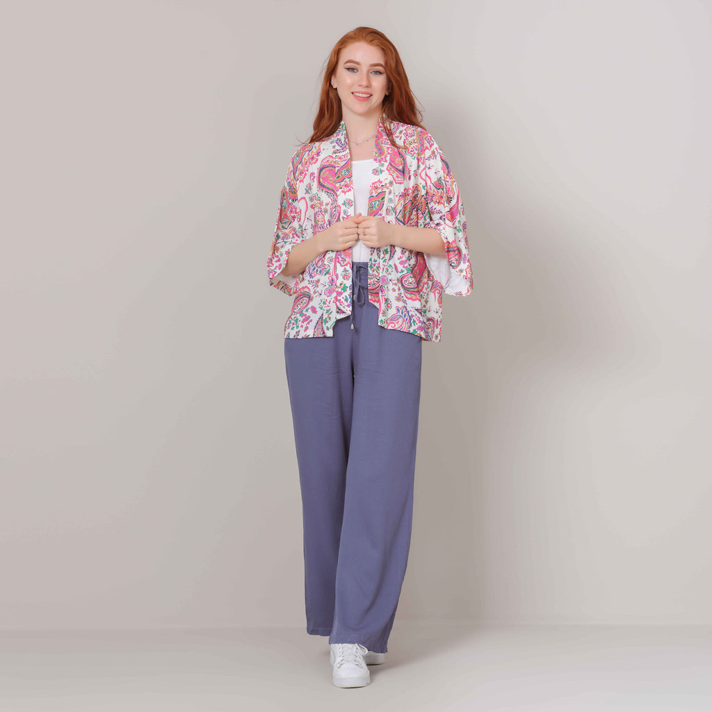 Pancho-Chiffon Crepe-FUSCHIA