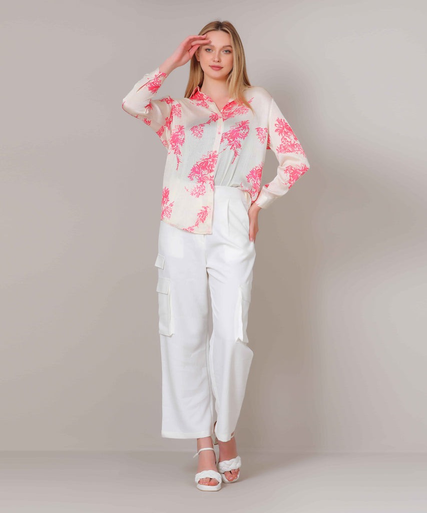 Cargo-Thick Crepe-OF WHITE